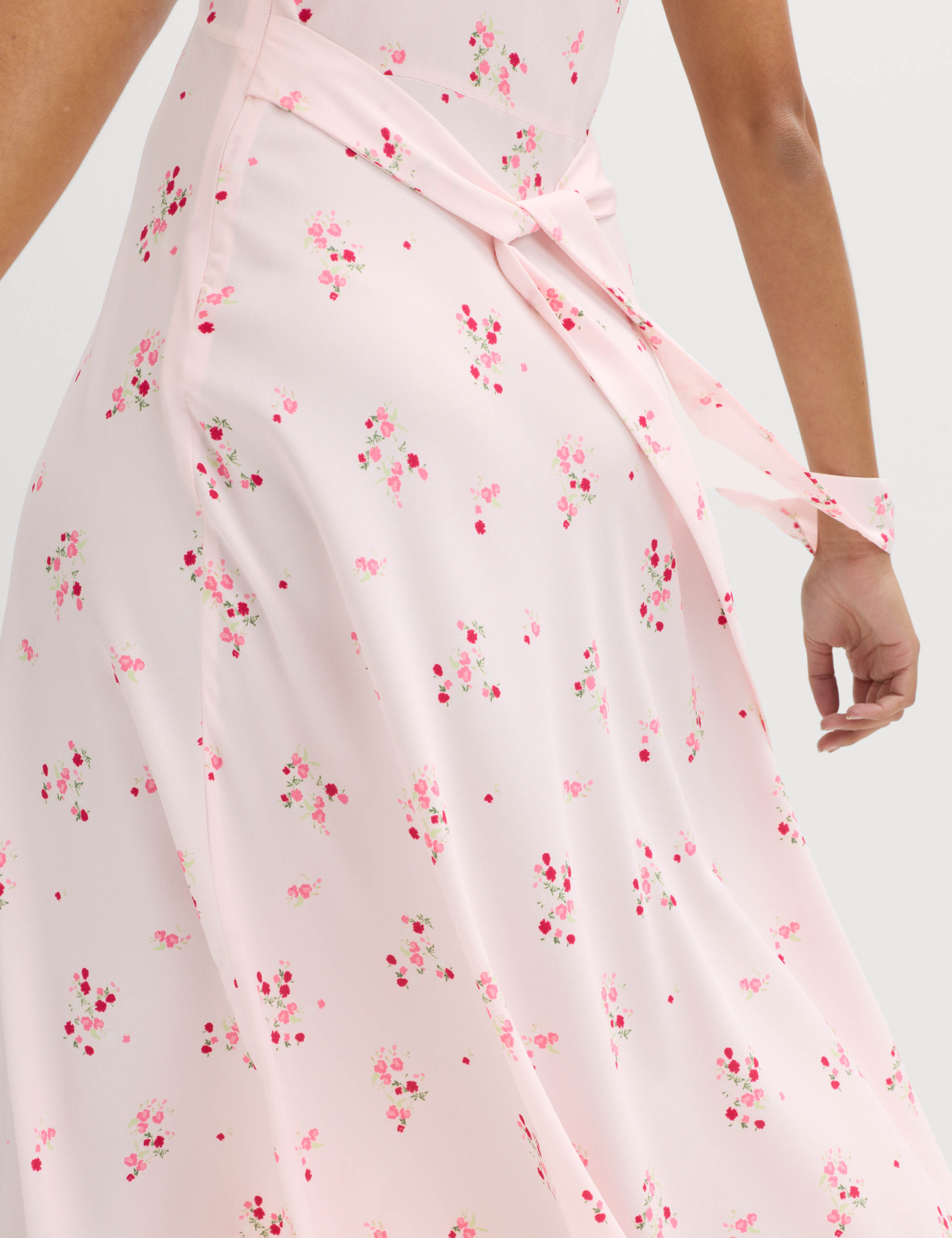 Printed V-Neck Midi Tea Dress 3 of 7