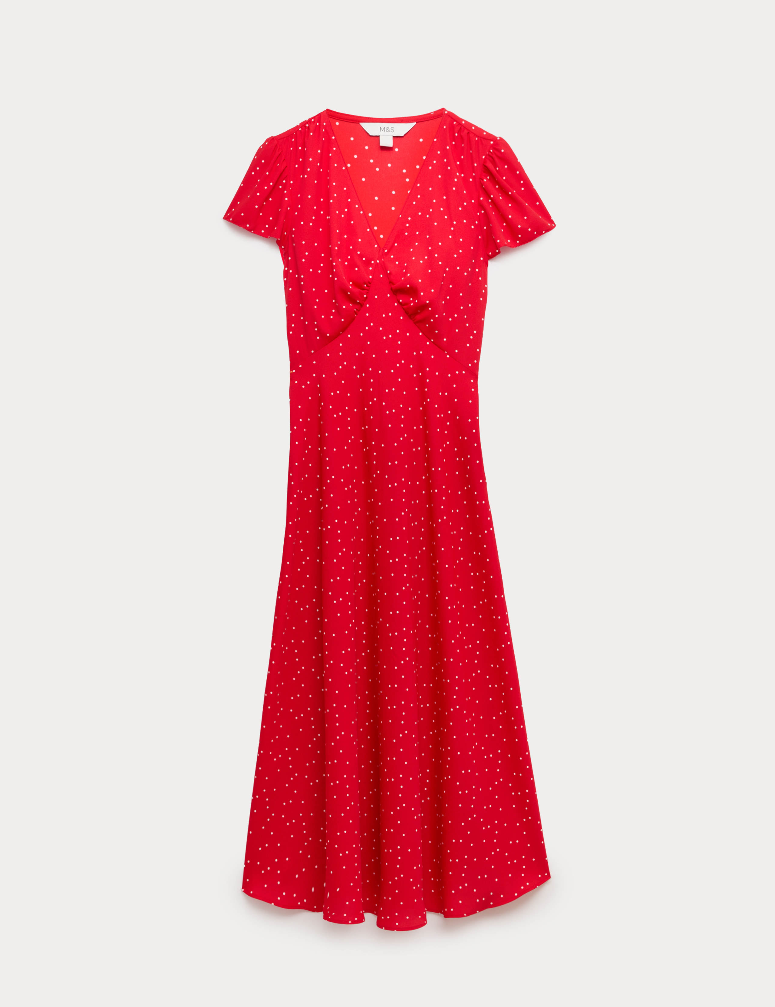 Printed V-Neck Midi Tea Dress 2 of 5