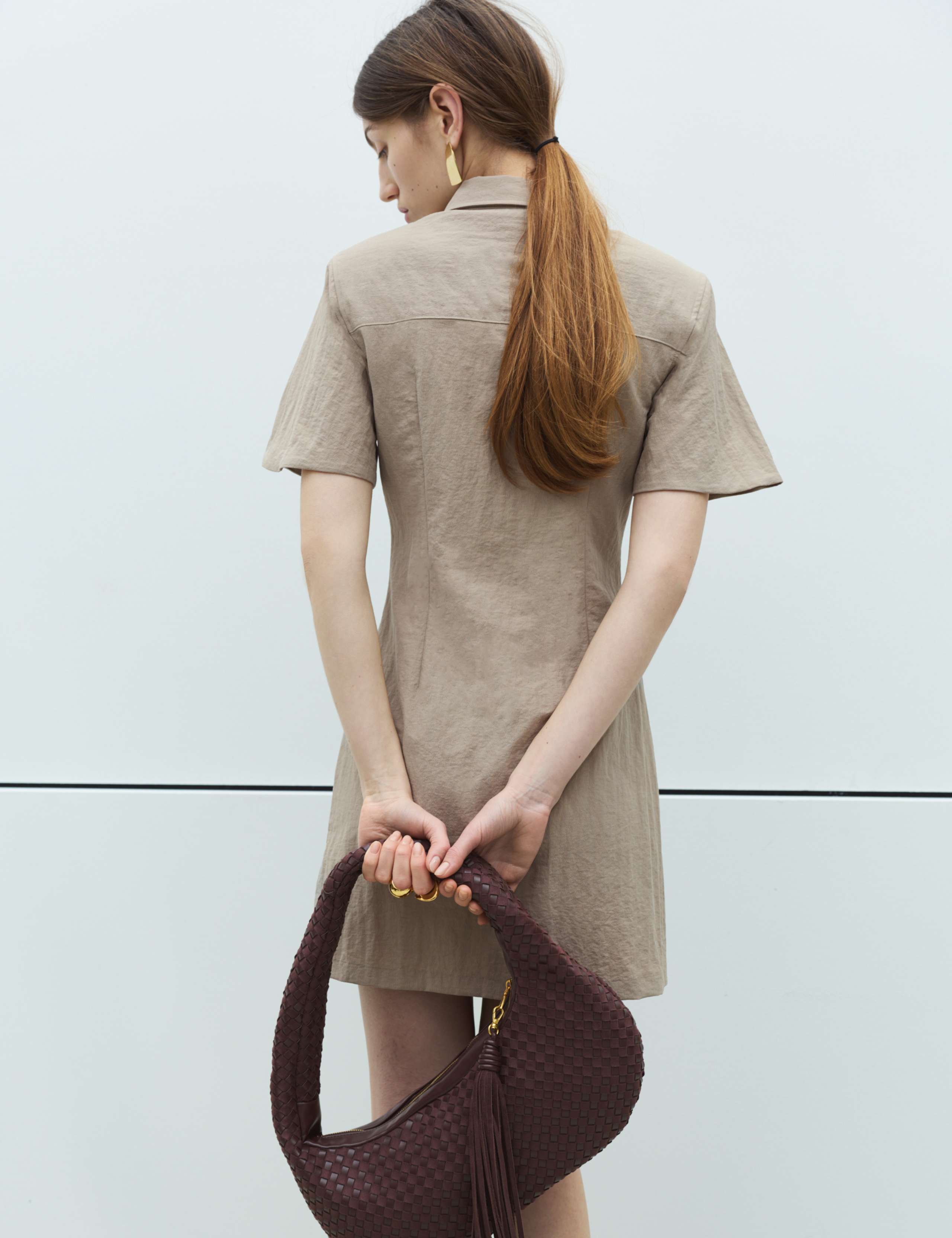 Button Through Mini Shirt Dress 4 of 6