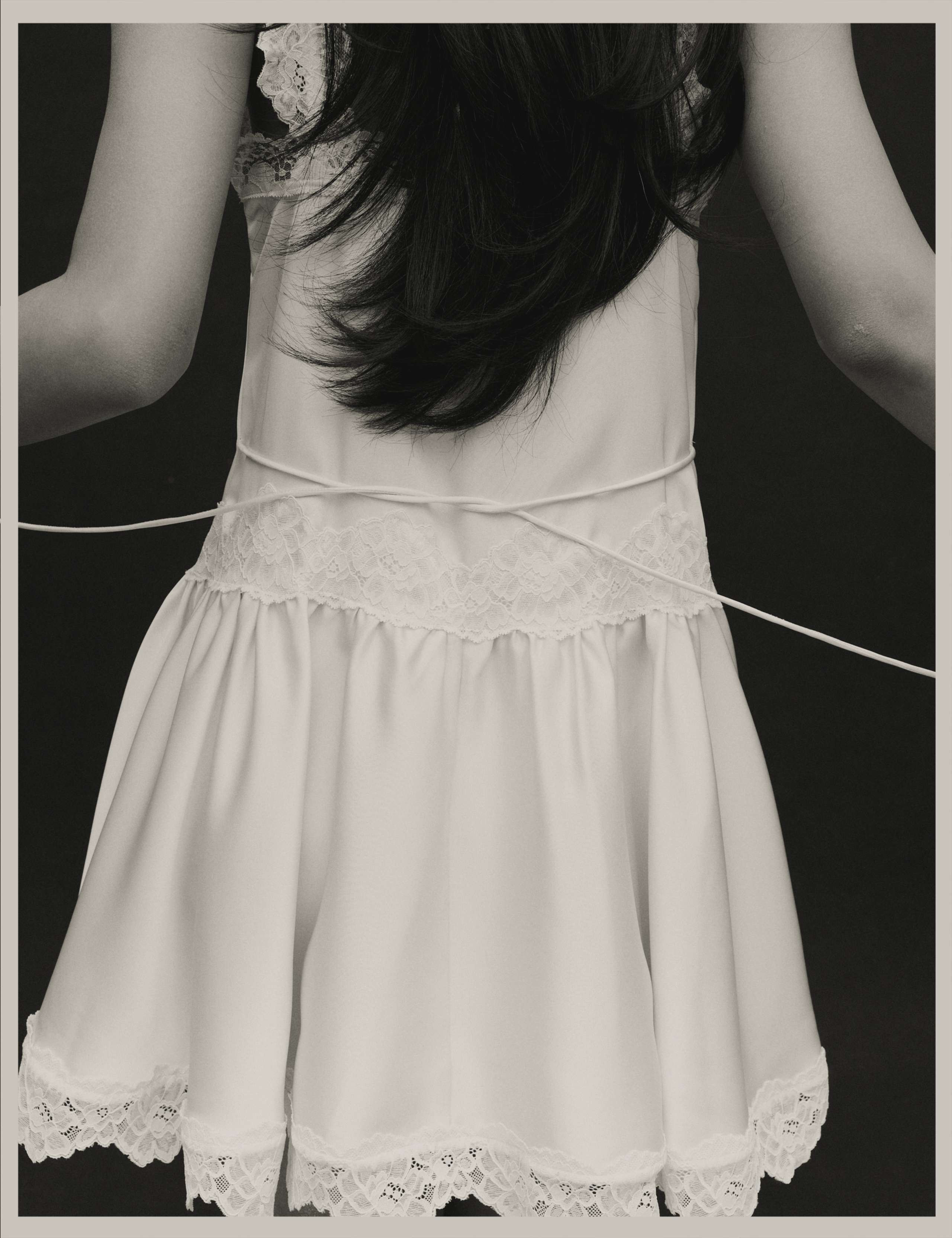 Satin Lace Insert Mini Skater Dress 4 of 7