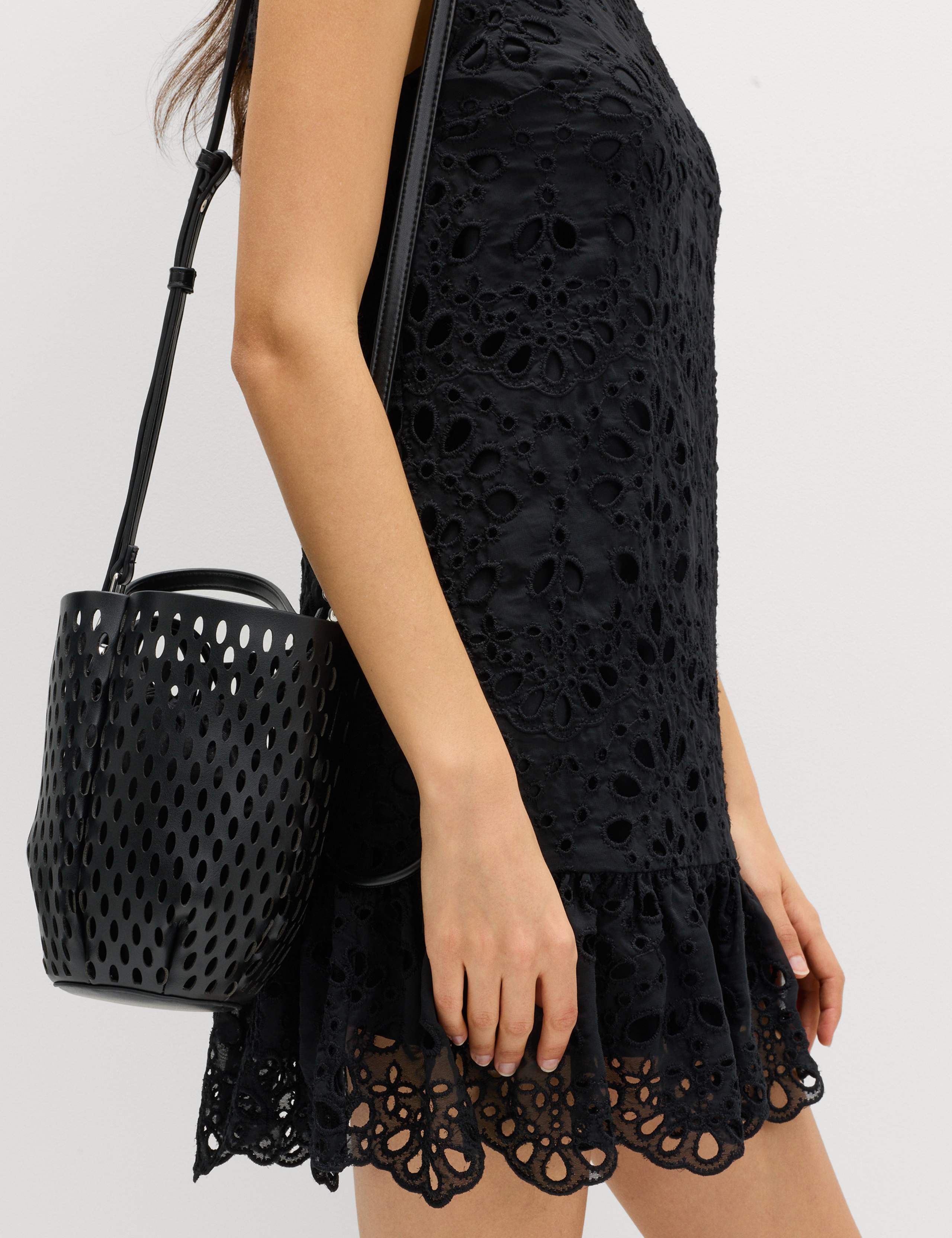 Broderie Cutwork Detail Mini Shift Dress 4 of 6