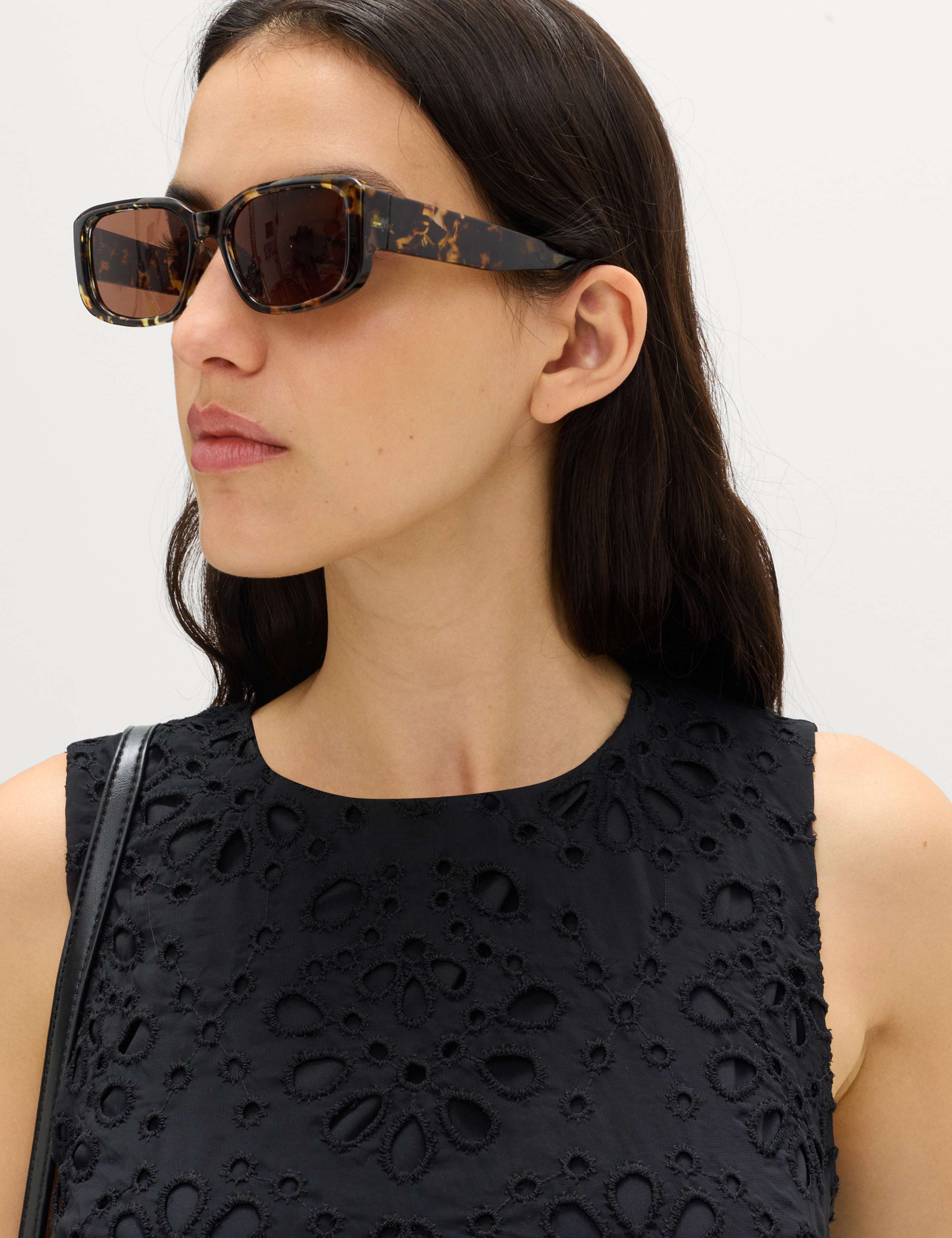 Broderie Cutwork Detail Mini Shift Dress 5 of 6