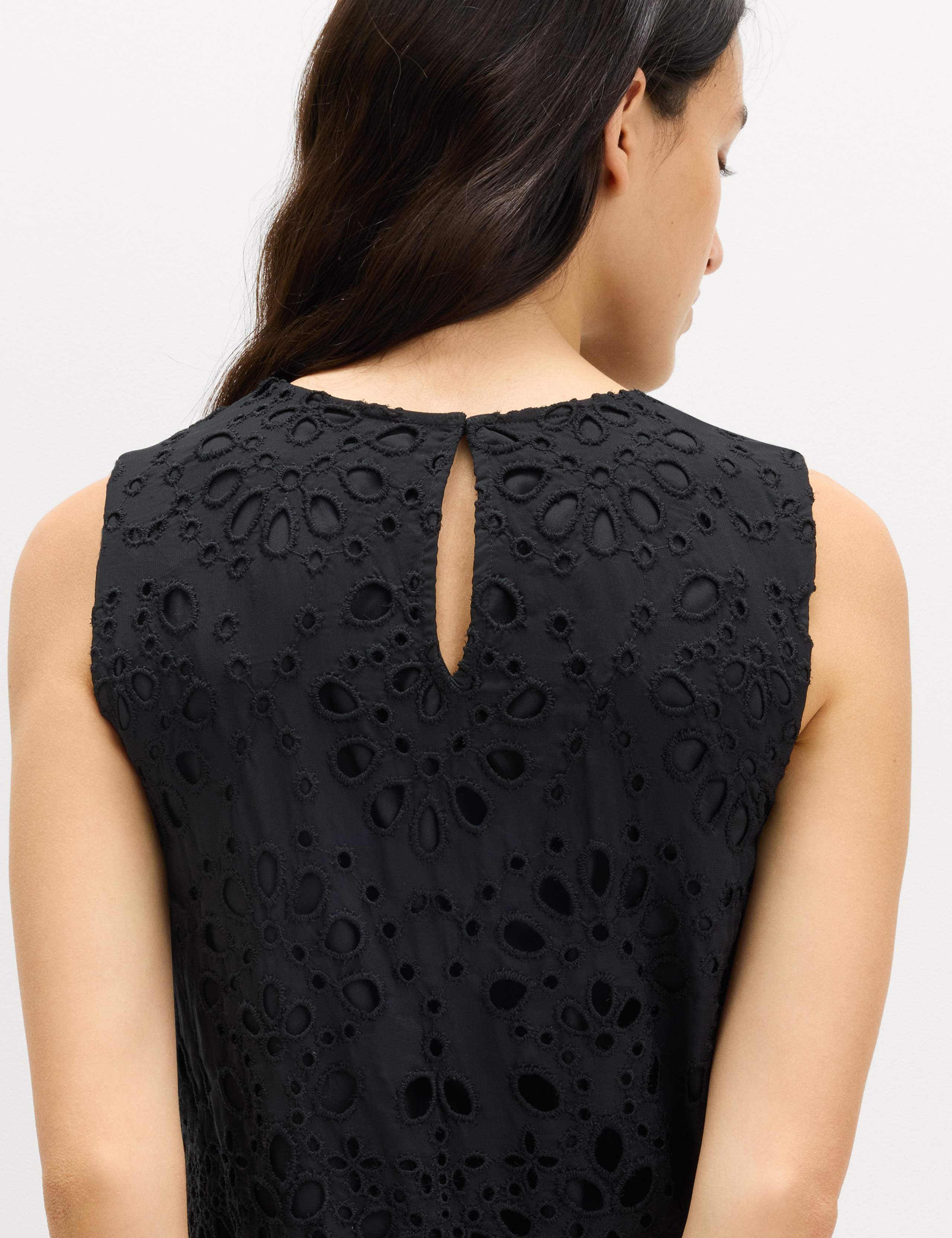 Broderie Cutwork Detail Mini Shift Dress 6 of 6