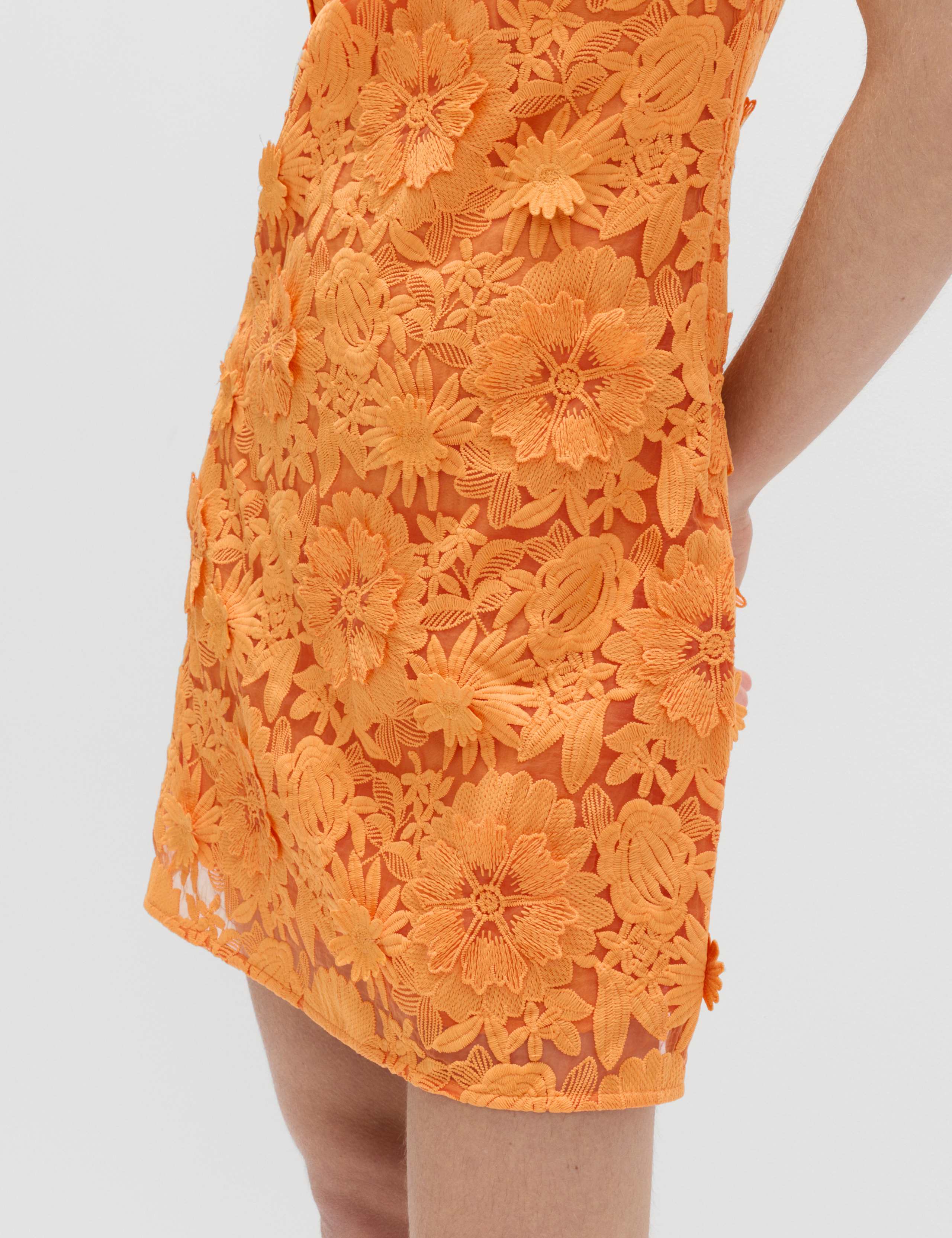 Floral Appliqué Mini Bodycon Dress 5 of 5