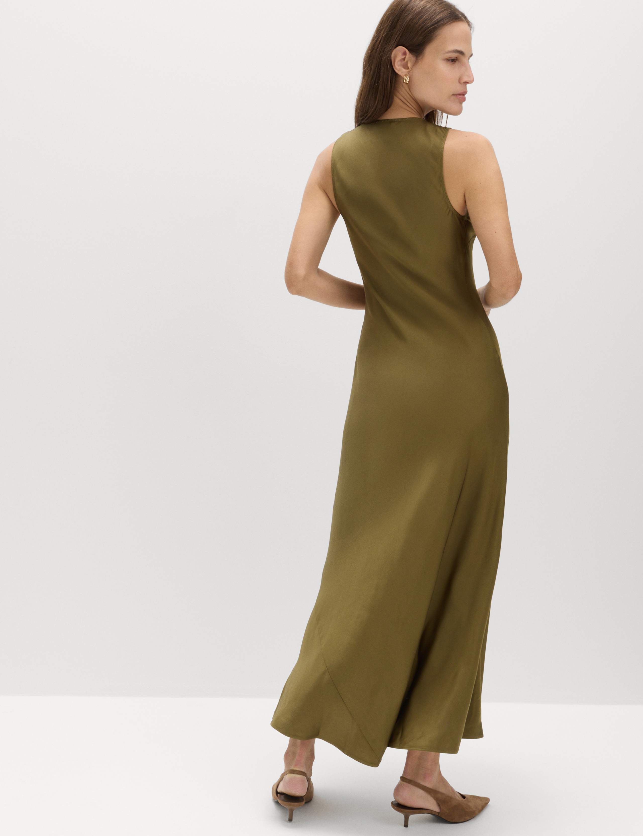 Satin Scoop Neck Midaxi Slip Dress 4 of 6