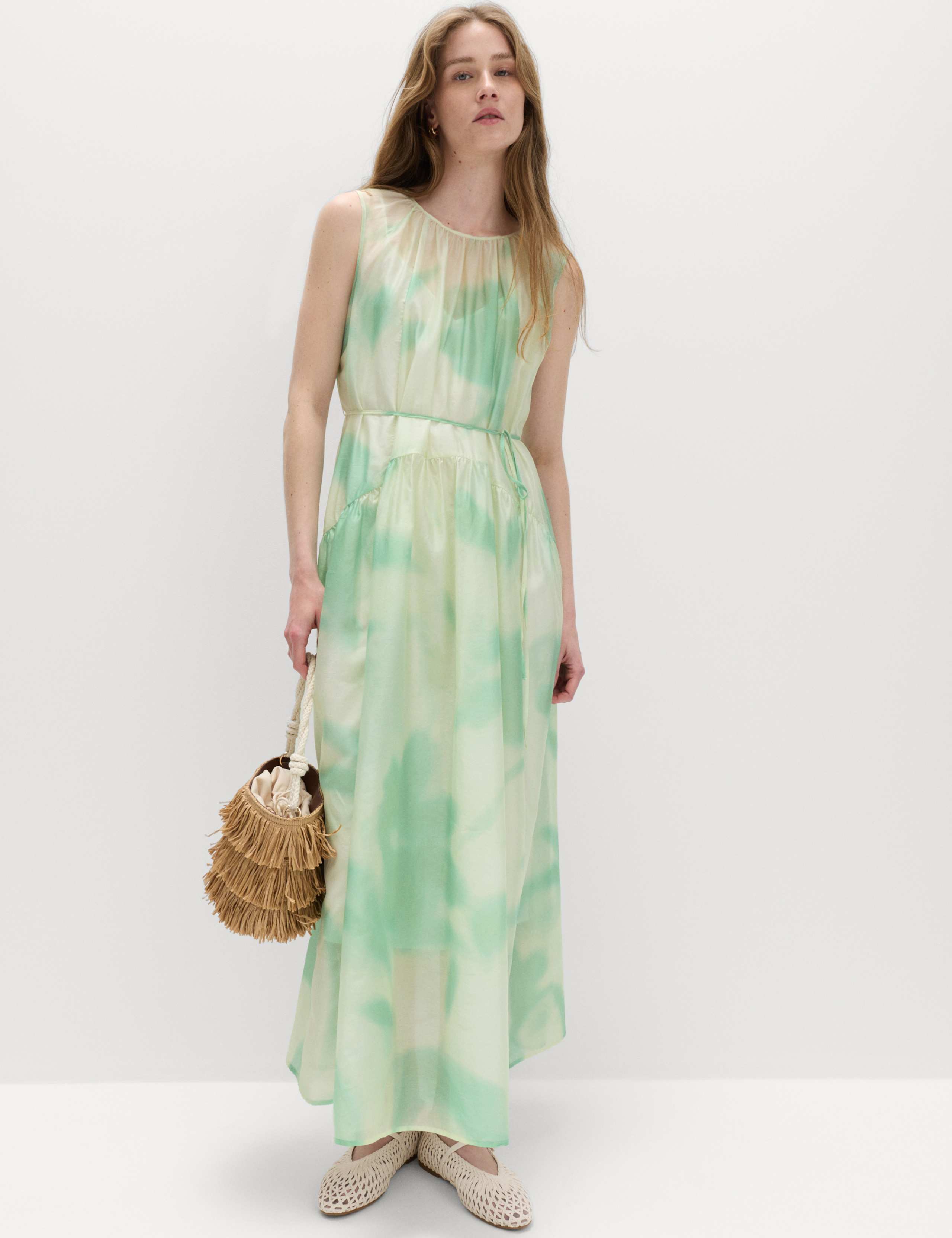 Floral Tie Detail Midi Tiered Dress 3 of 7