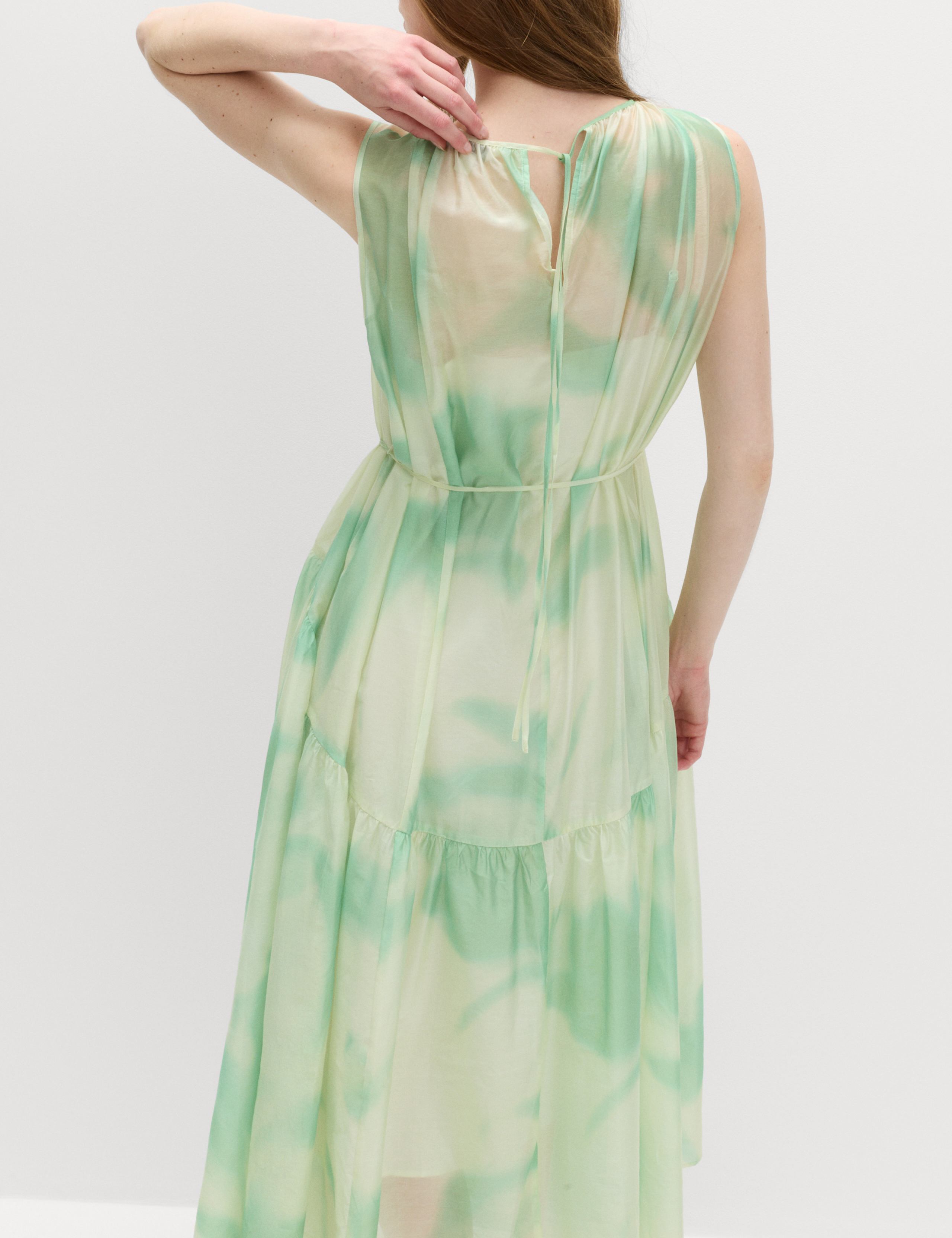 Floral Tie Detail Midi Tiered Dress 6 of 7