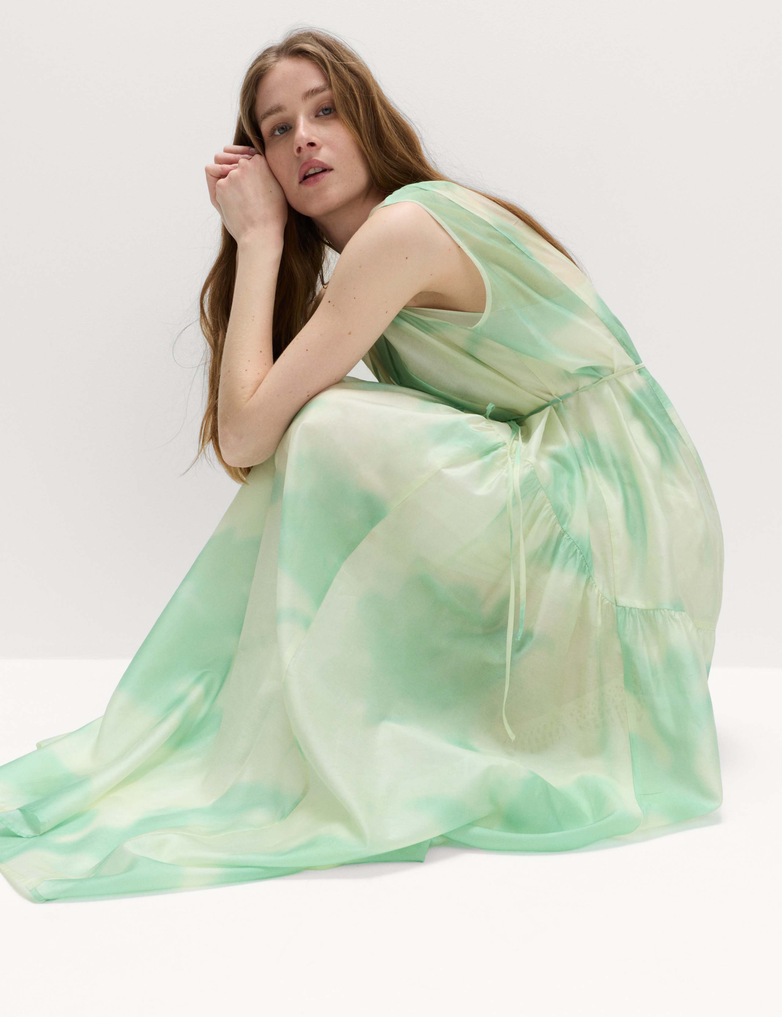 Floral Tie Detail Midi Tiered Dress 7 of 7