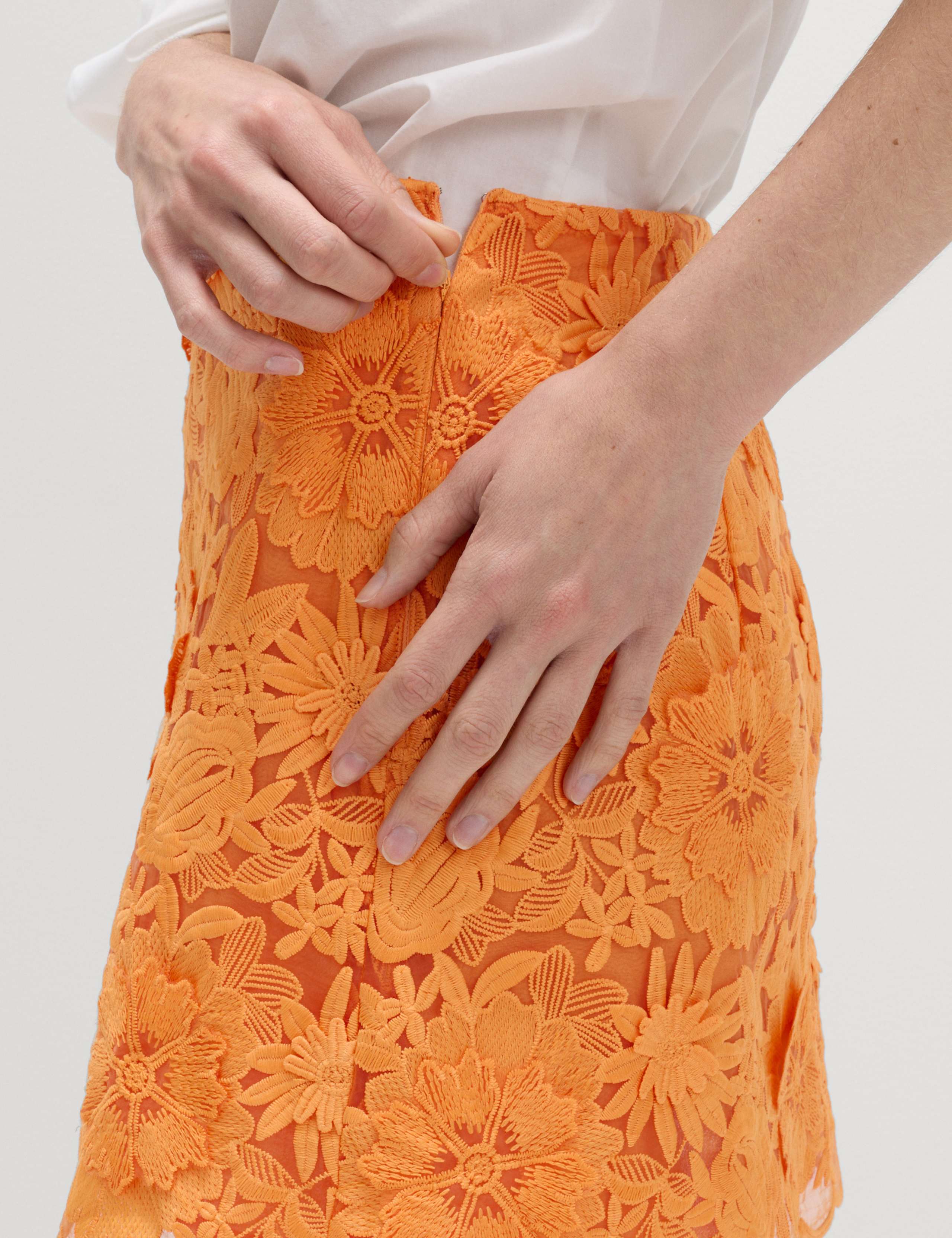 Floral Applique Mini Bodycon Skirt 5 of 5