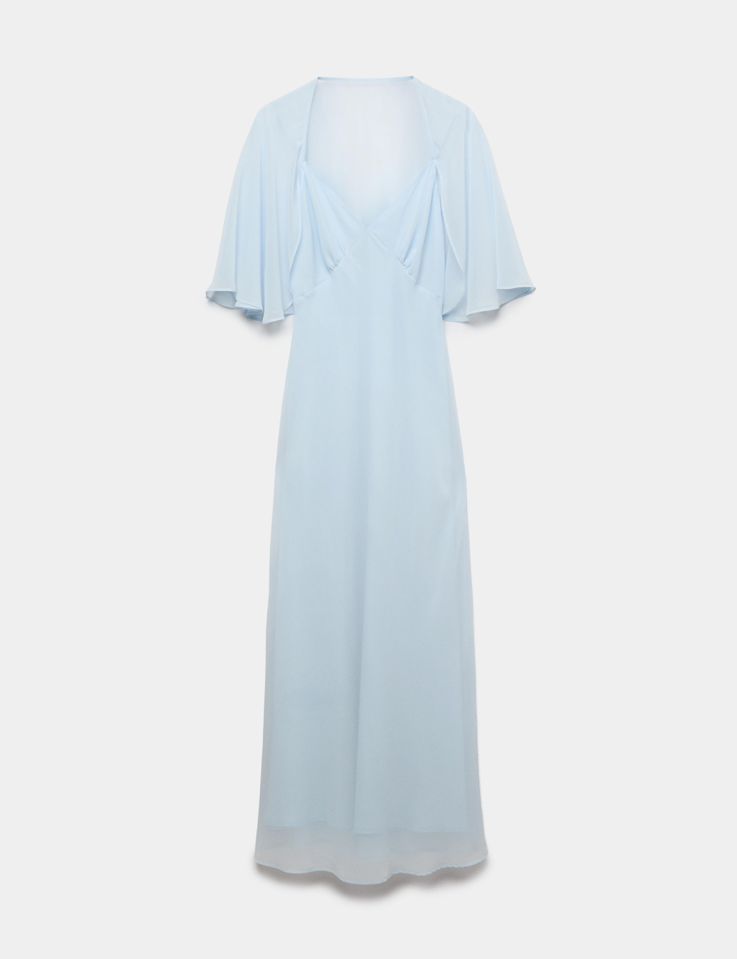 Cape V-Neck Maxi Dress 2 of 6