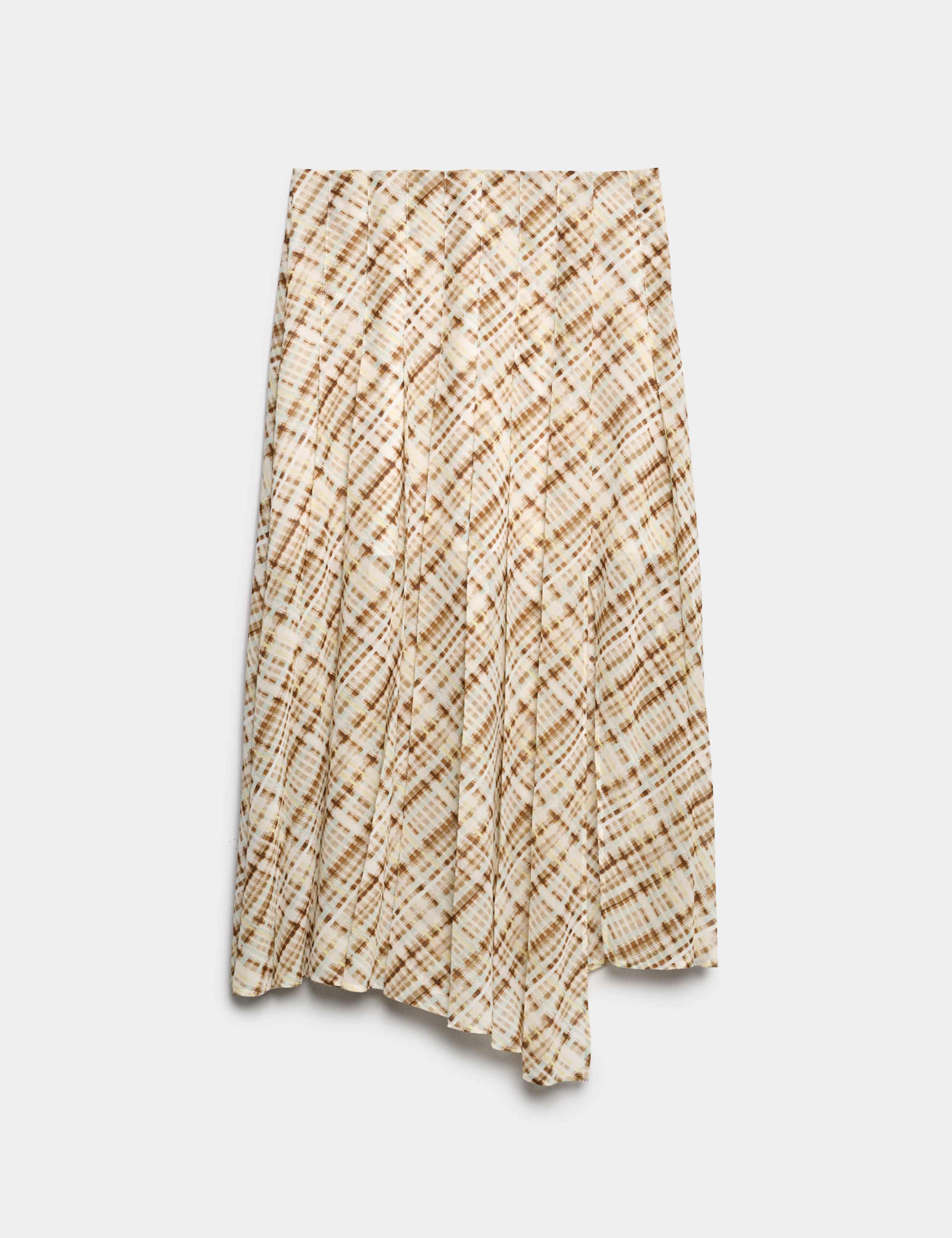 Chiffon Checked Midi A-Line Skirt 2 of 6