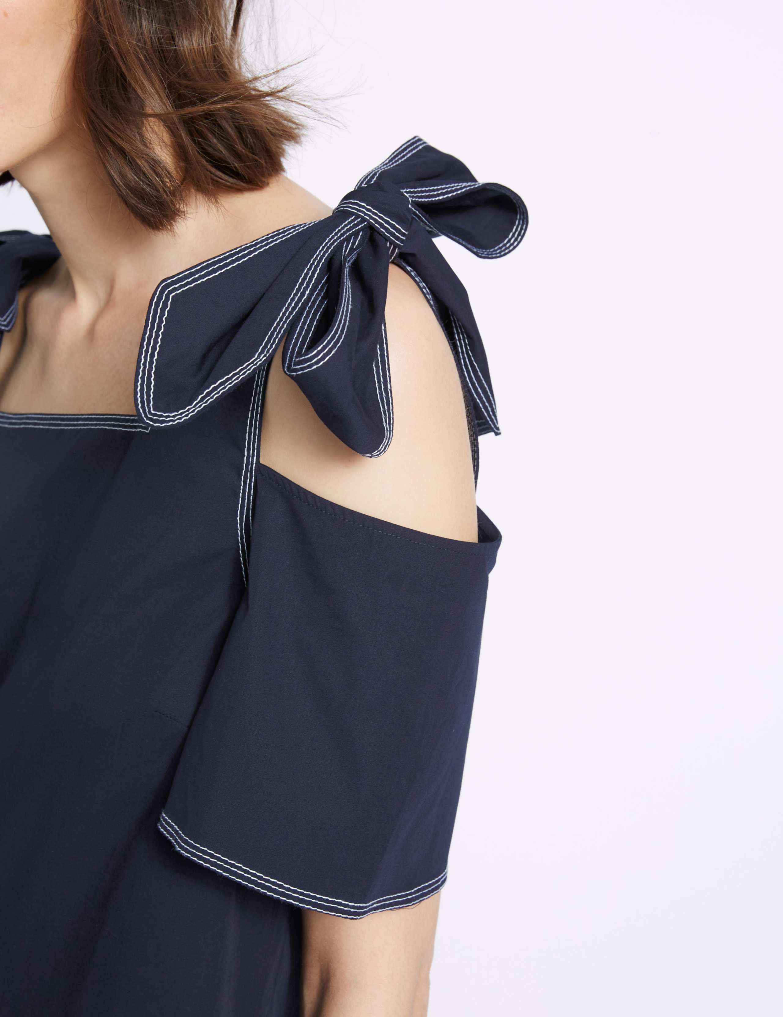 Pure Cotton Cold Shoulder Midi Dress 5 of 5
