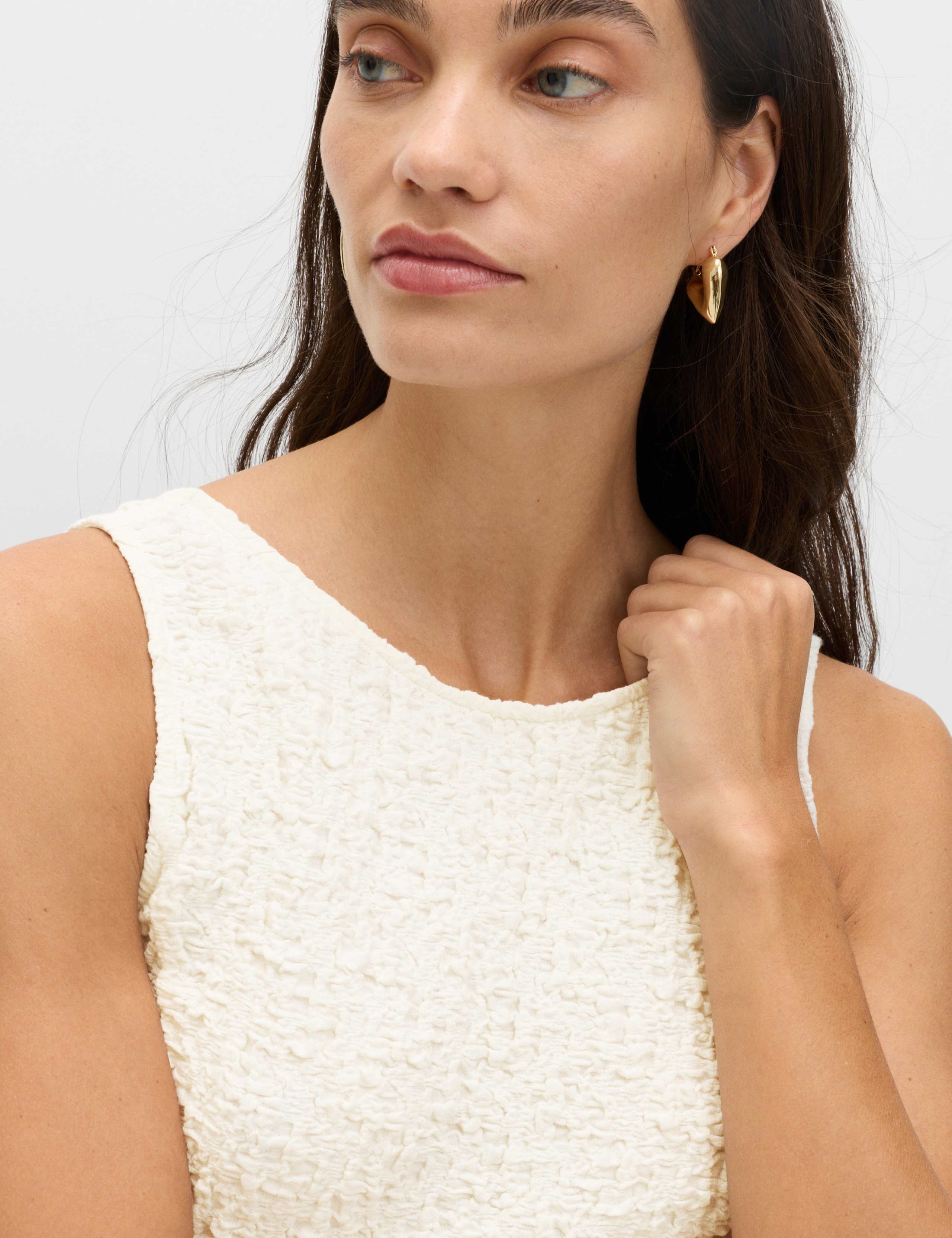 Cotton Rich Textured Mini Column Dress 3 of 6