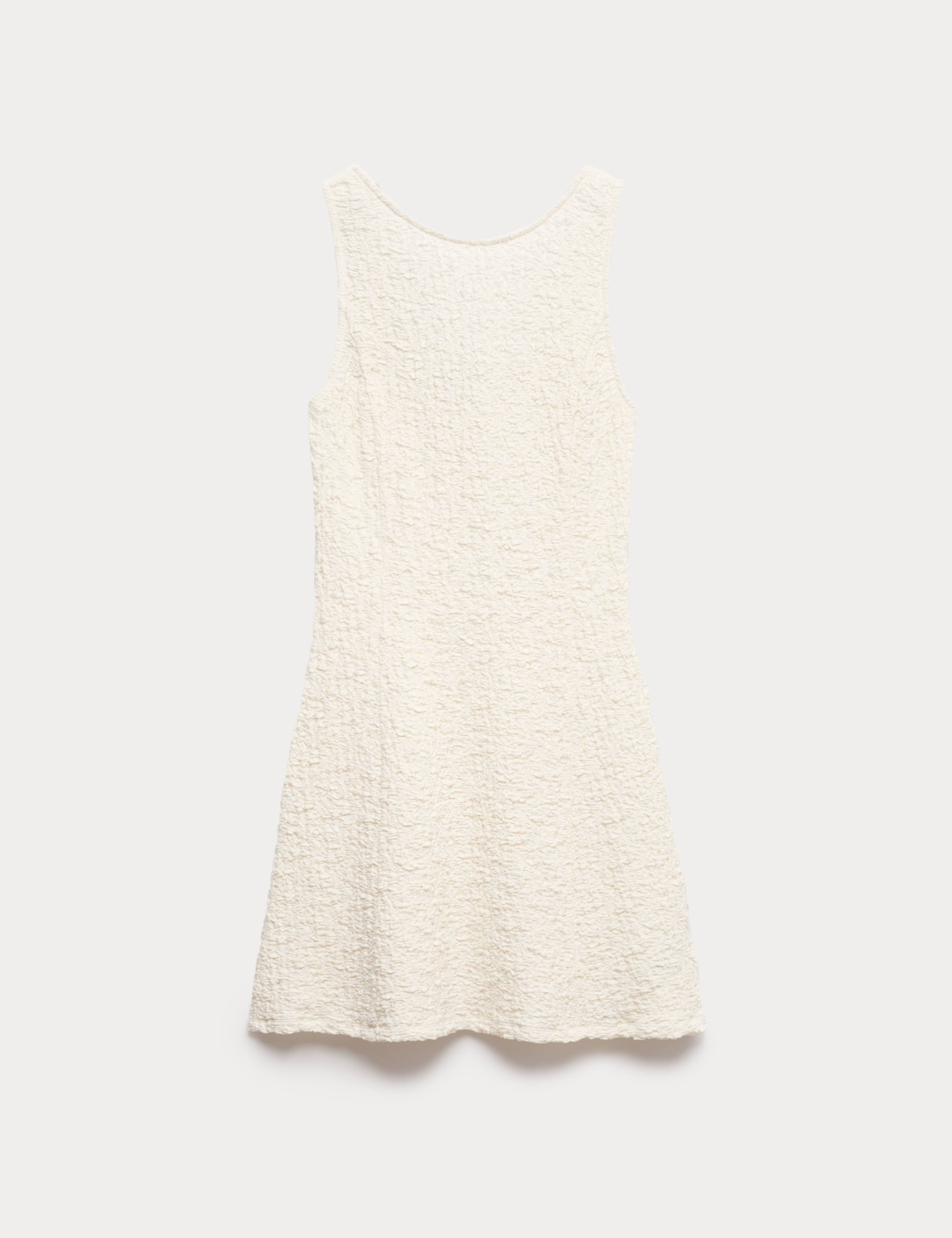 Cotton Rich Textured Mini Column Dress 2 of 6