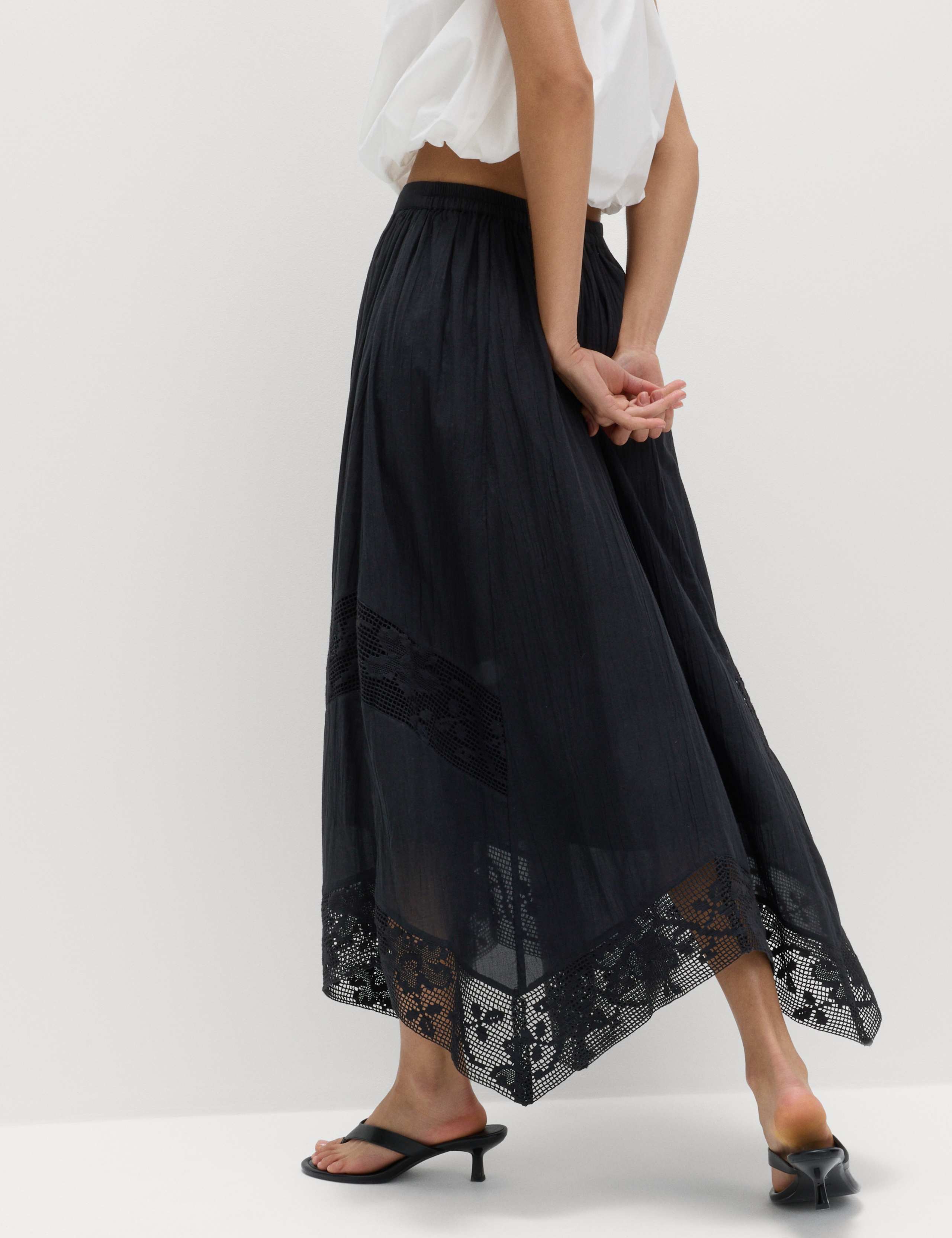 Pure Cotton Lace Maxi Circle Skirt 4 of 6