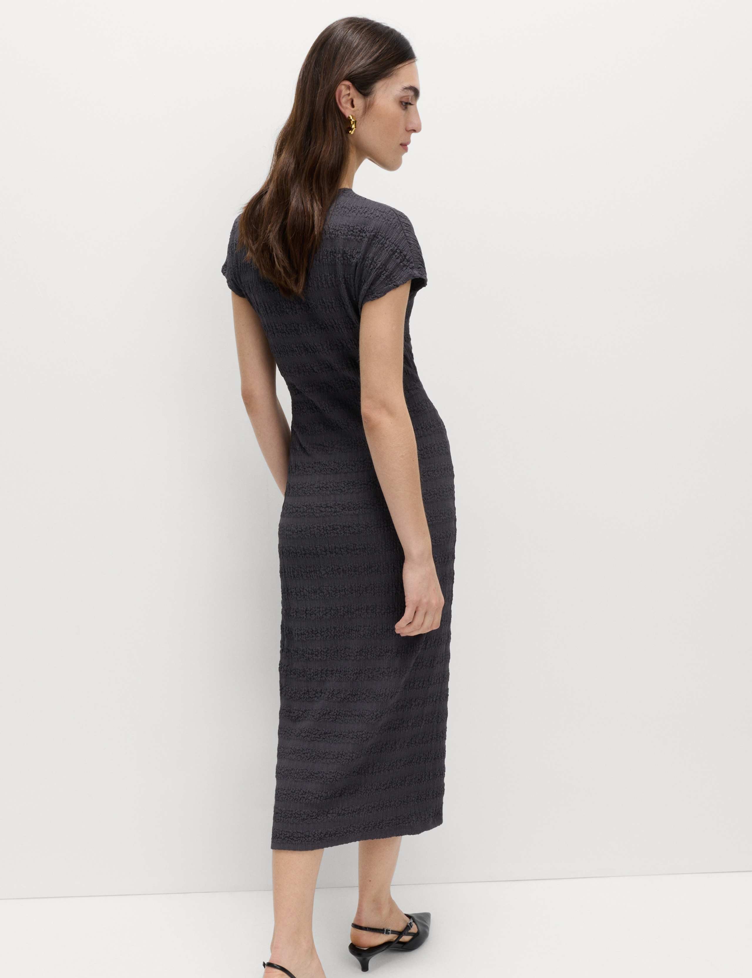 Textured Midi Column Dress 4 of 5