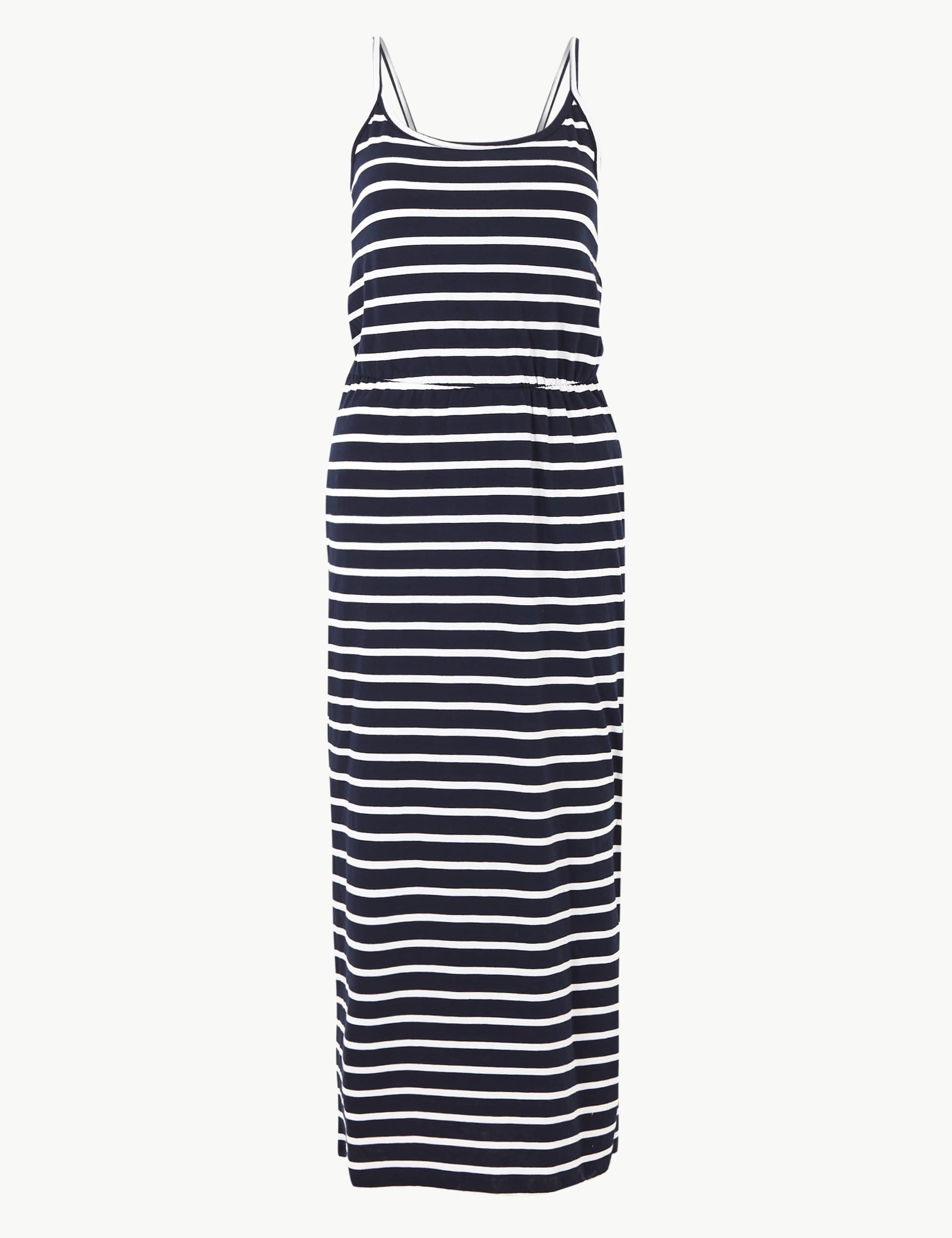 PETITE Pure Cotton Striped Waisted Maxi Dress 2 of 4