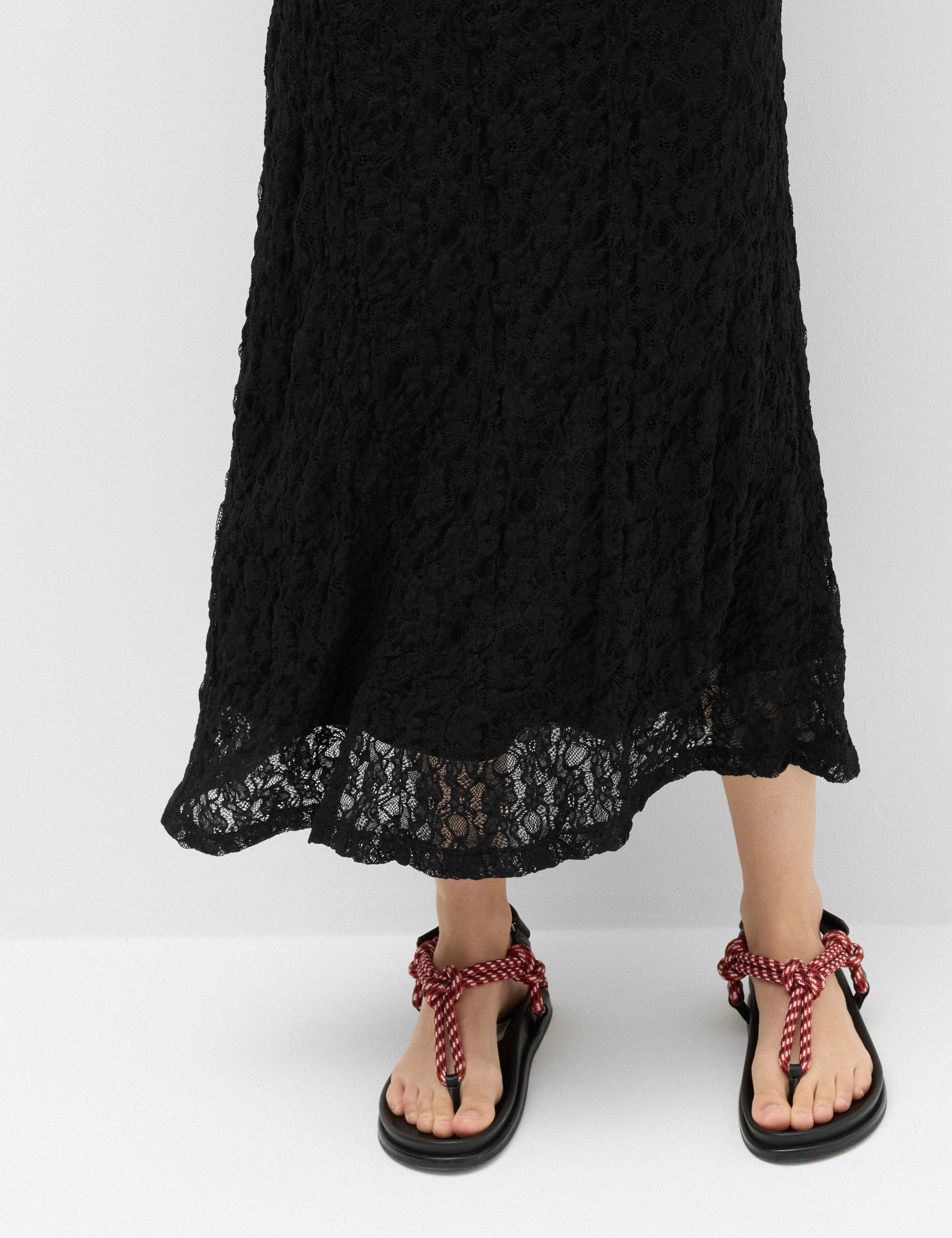 Jersey Lace Trim Midi Bodycon Dress 5 of 6