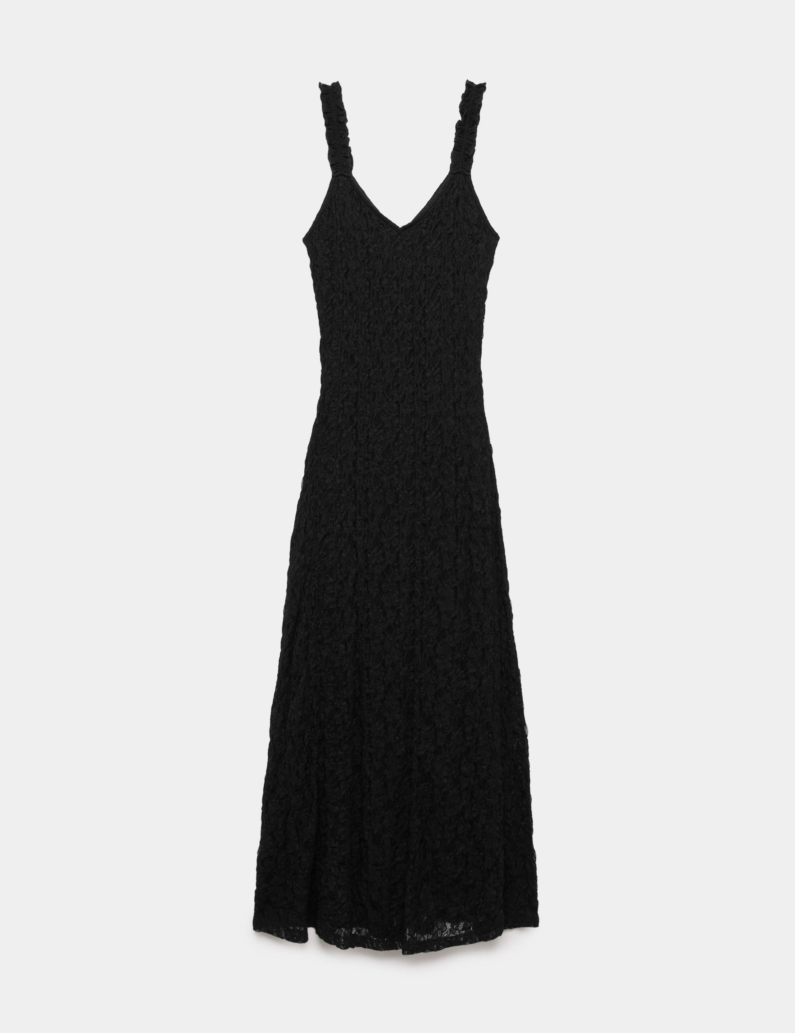 Jersey Lace Trim Midi Bodycon Dress 2 of 6