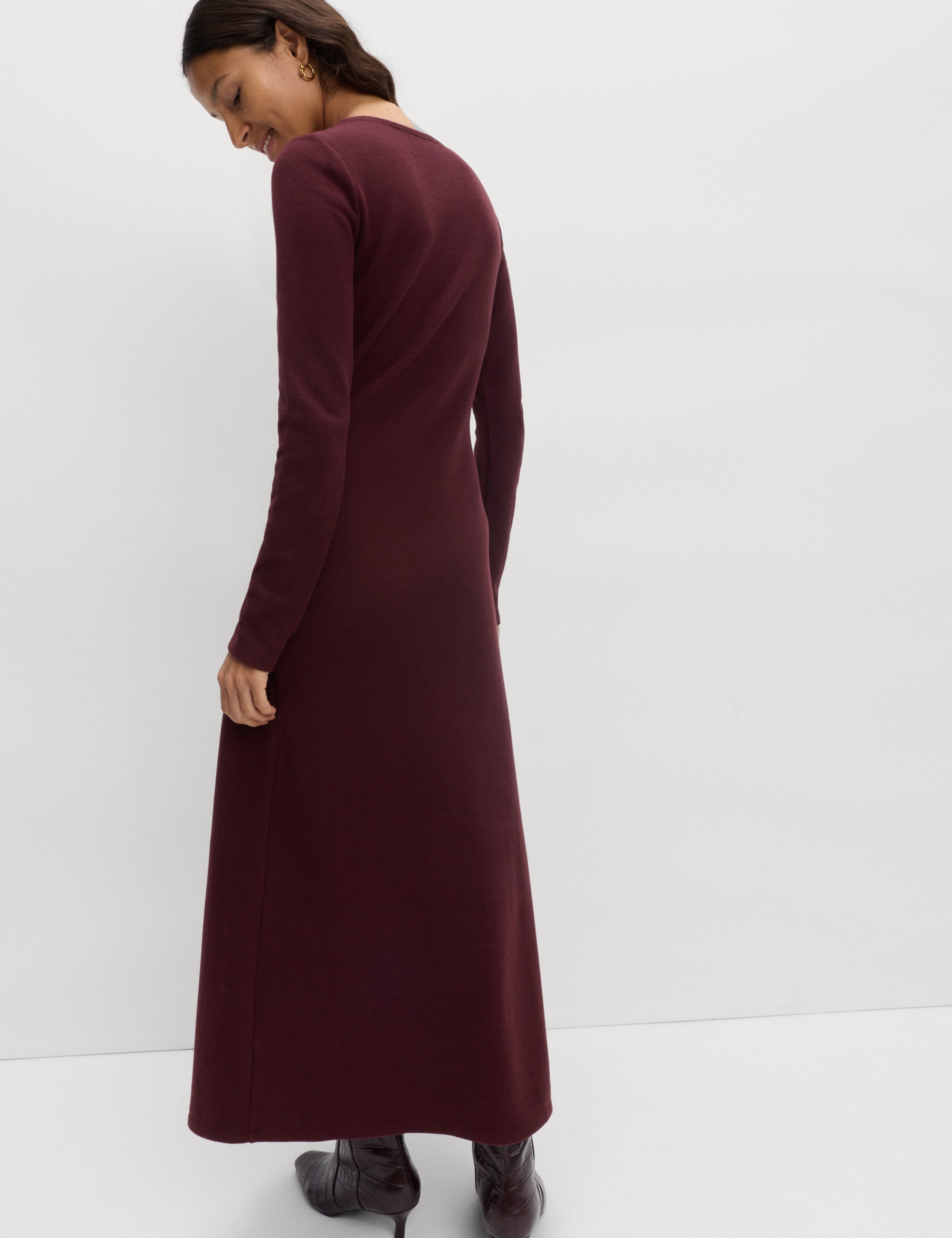 Cotton Rich Cosy Midi Column Dress 4 of 6