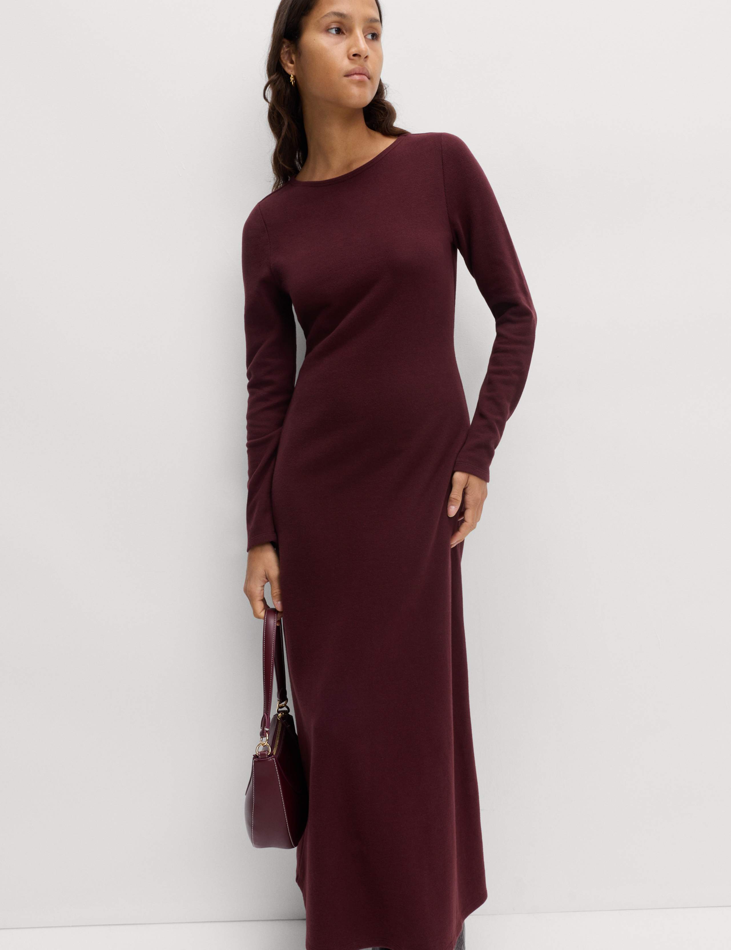 Cotton Rich Cosy Midi Column Dress 6 of 6
