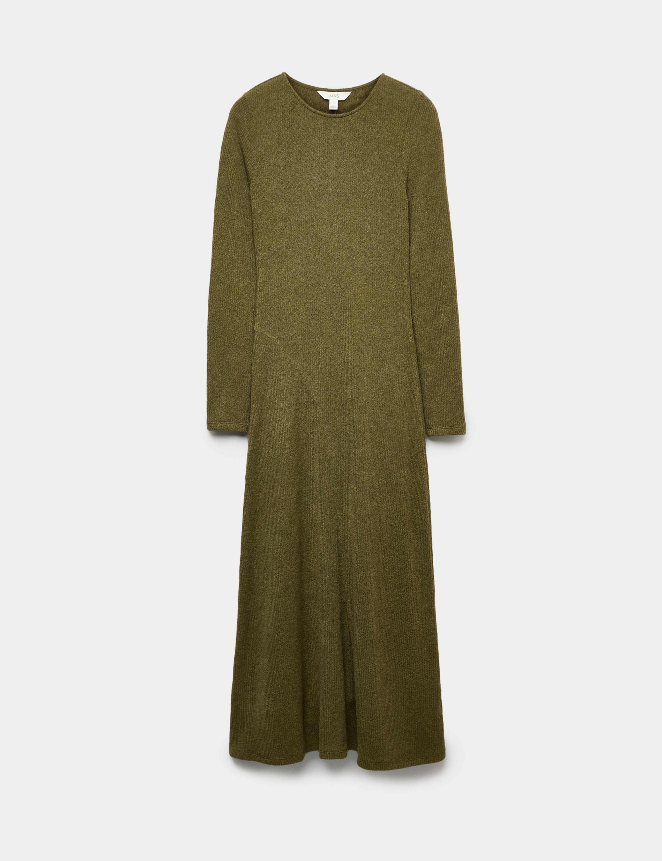 Knitted Crew Neck Midi Column Dress 2 of 5