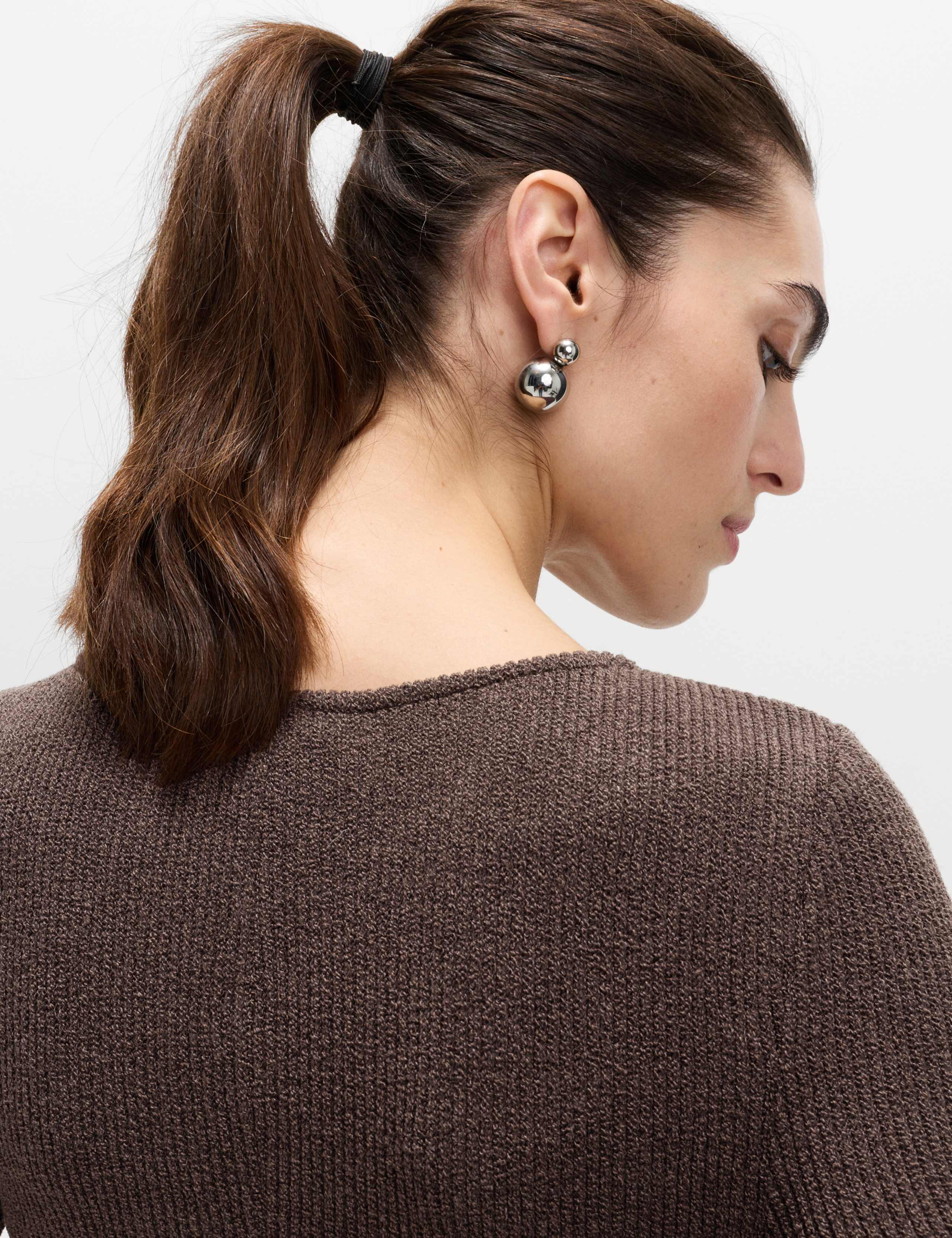 Knitted Crew Neck Midi Column Dress 4 of 5