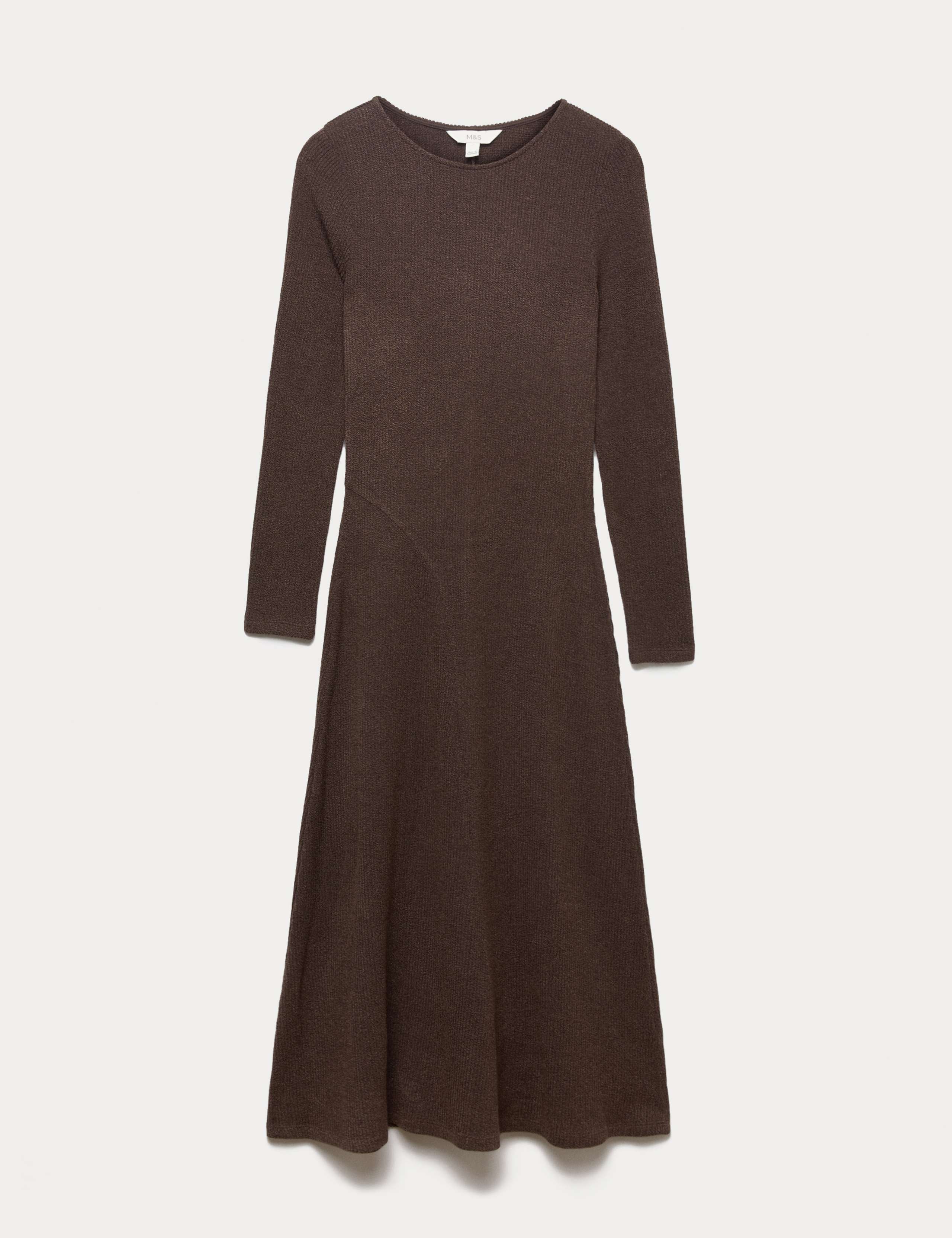 Knitted Crew Neck Midi Column Dress 2 of 5