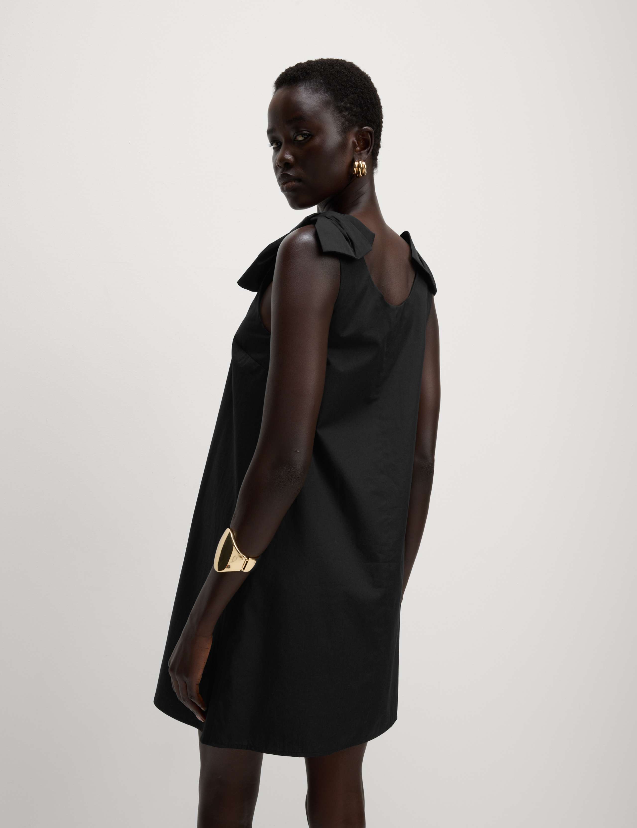 Pure Cotton Bow Detail Mini Column Dress 5 of 6