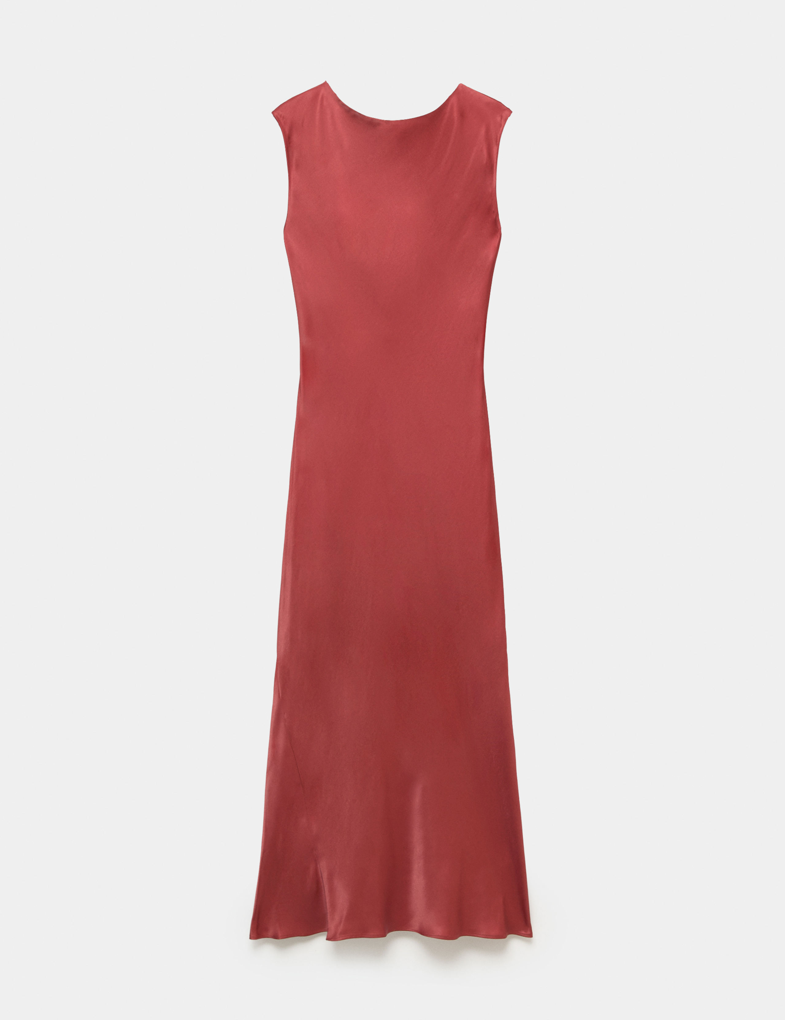 Satin Tie Detail Midi Slip Dress 2 of 7