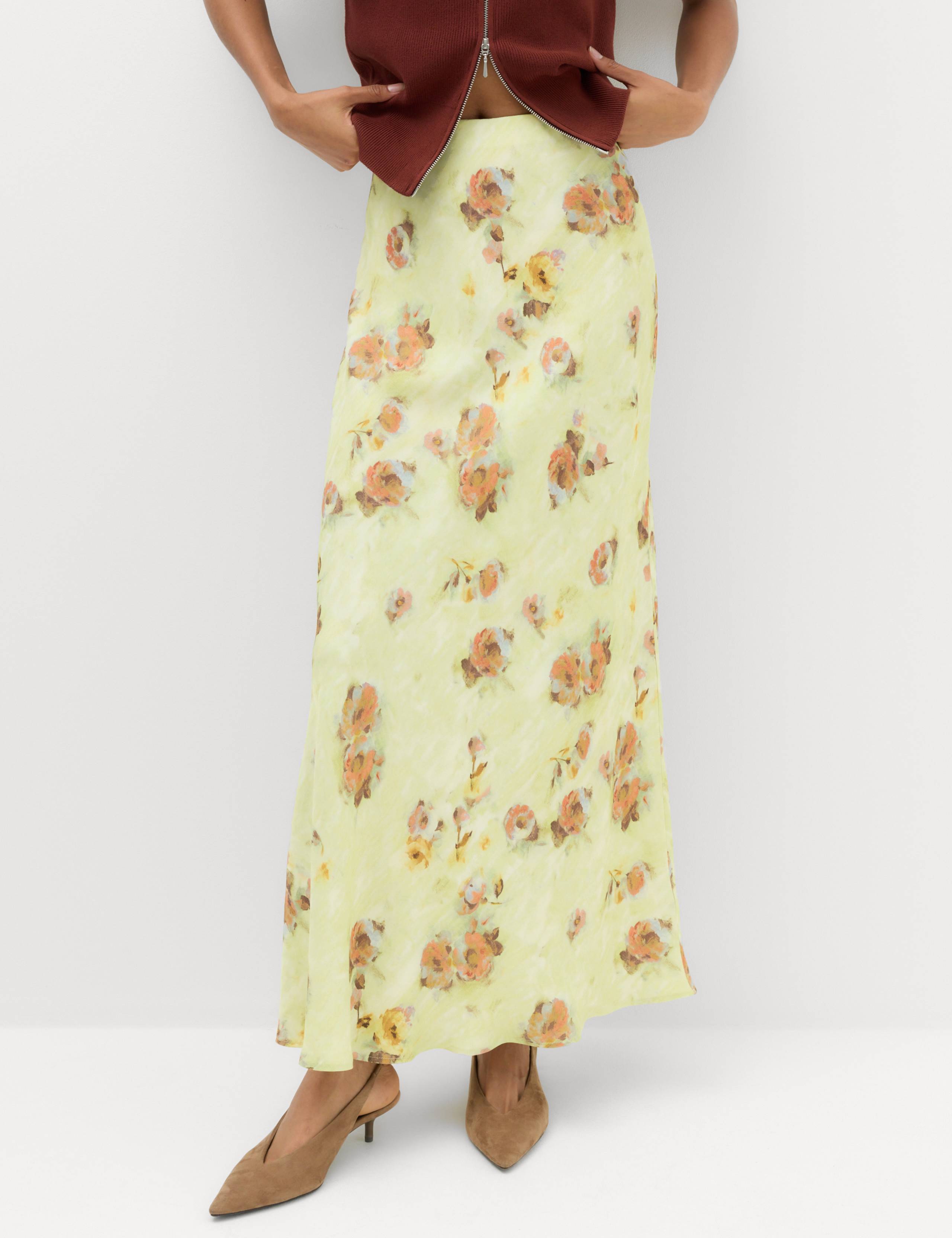 Floral Maxi A-Line Skirt 3 of 6