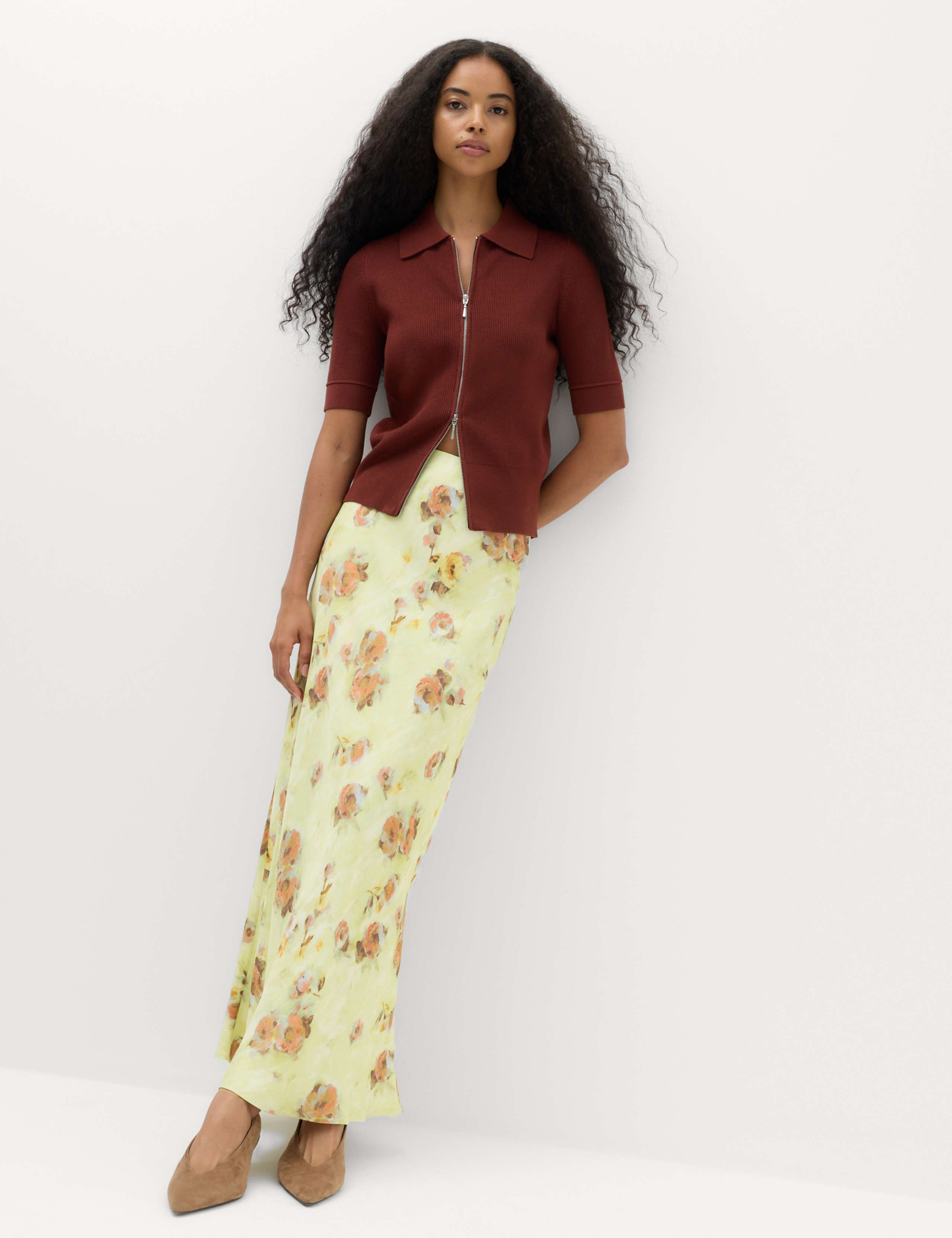Floral Maxi A-Line Skirt 6 of 6