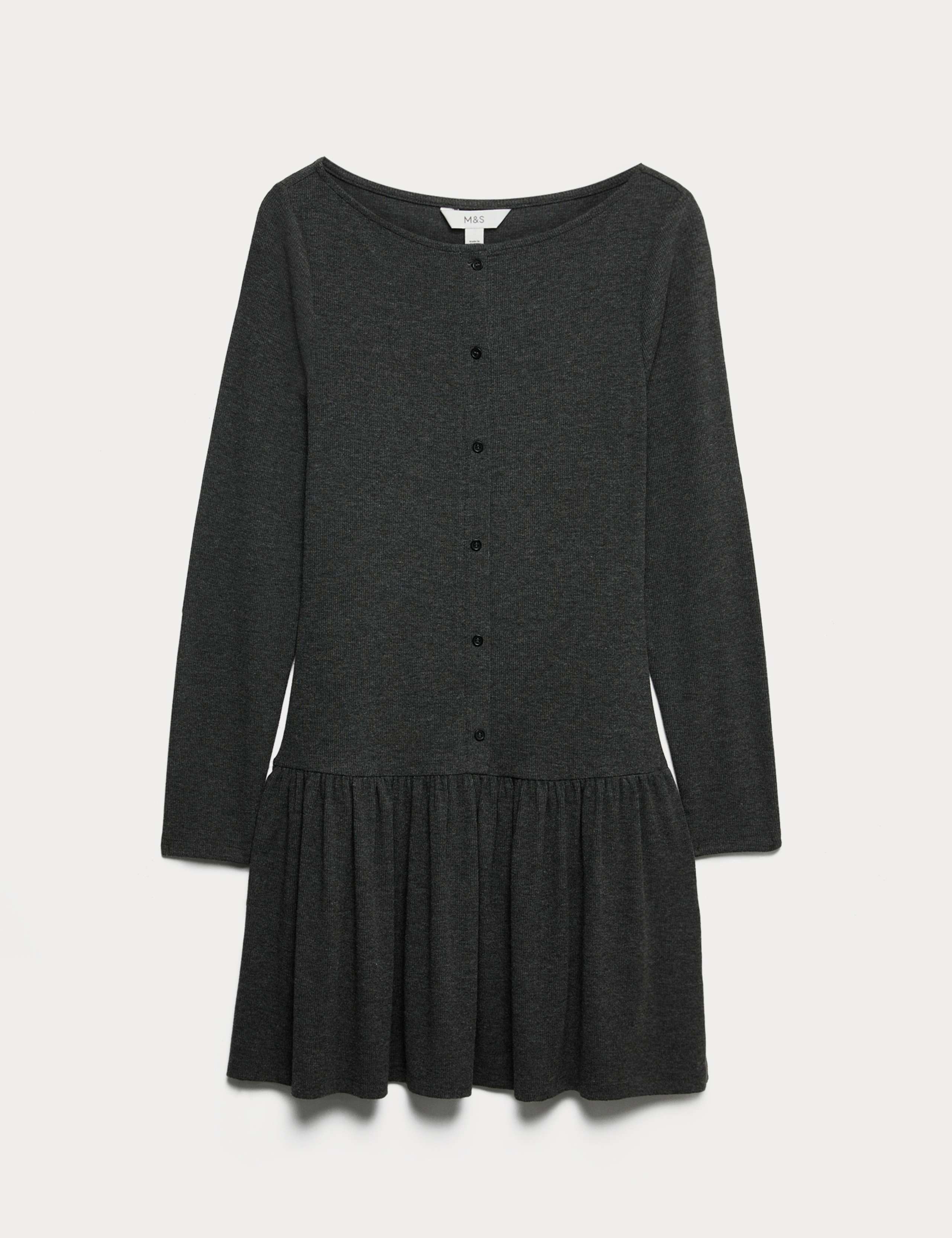 Jersey Drop Waist Mini Skater Dress 2 of 6