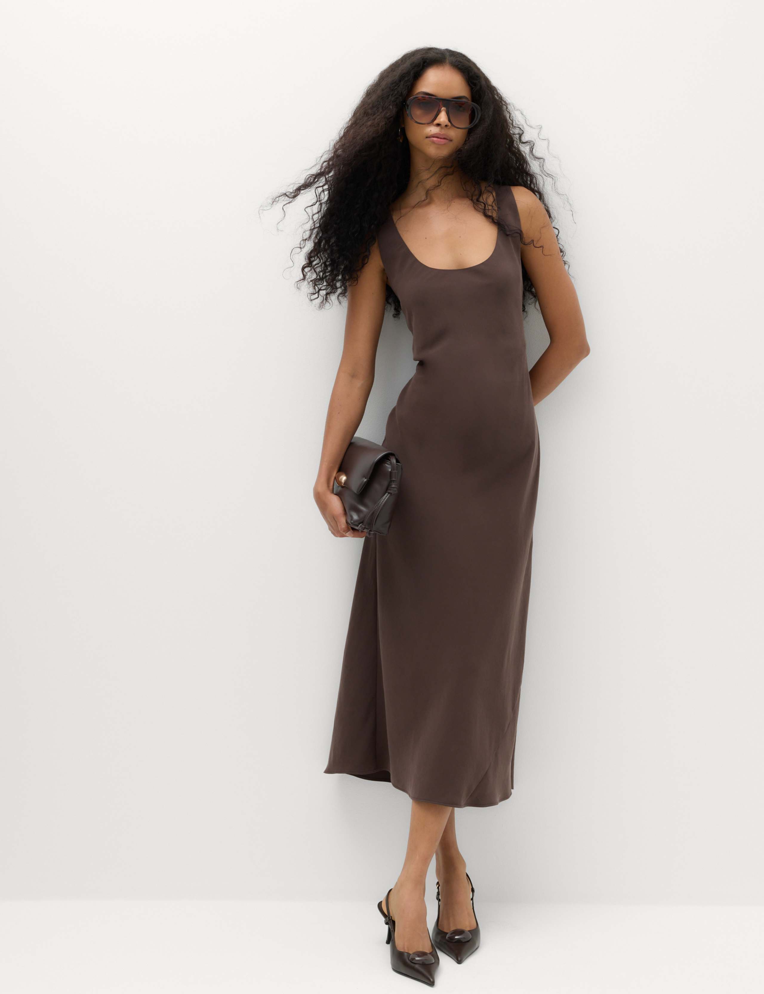 Scoop Neck Maxi Slip Dress 1 of 8