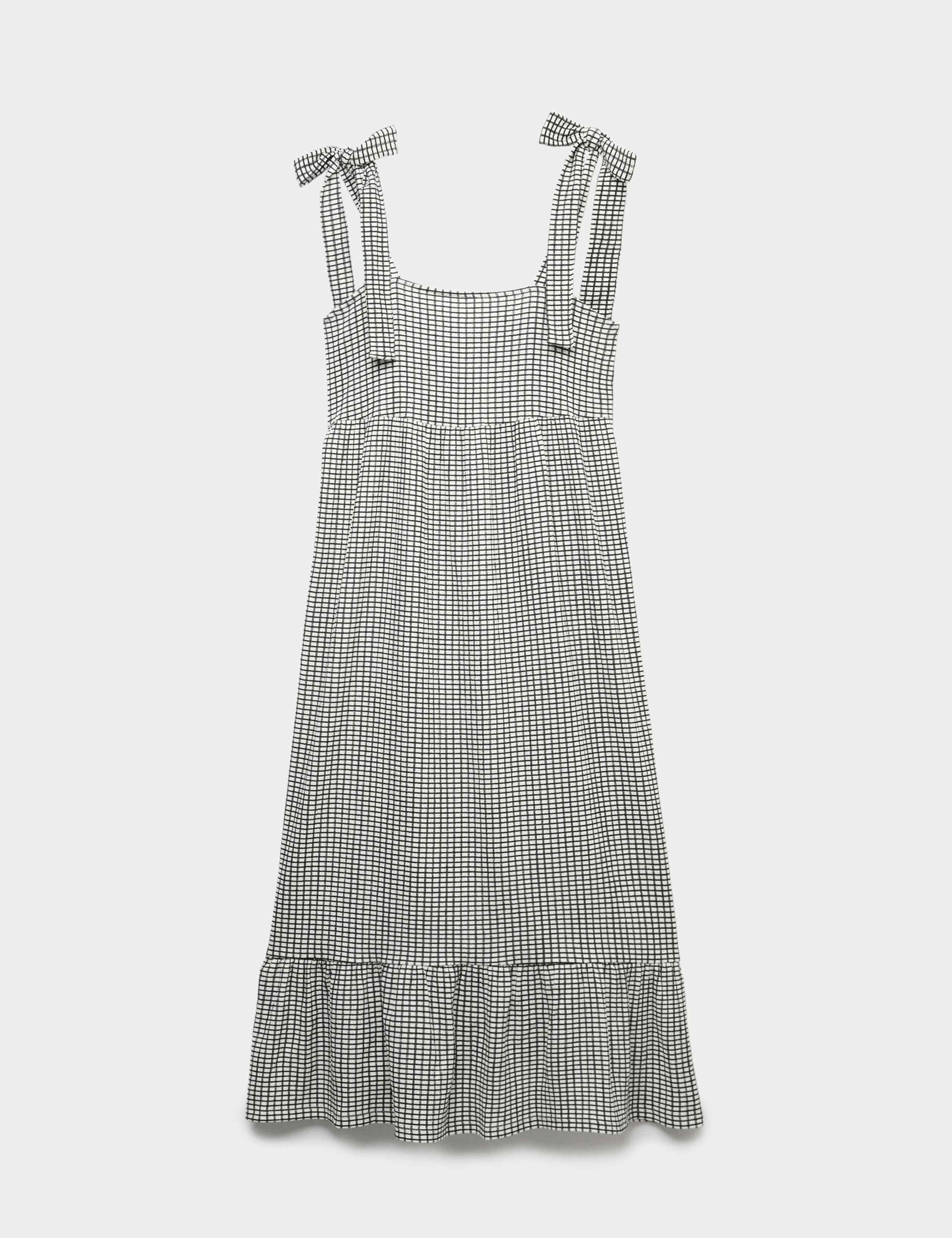 Checked Tie Detail Midi Cami Dress 1 of 1