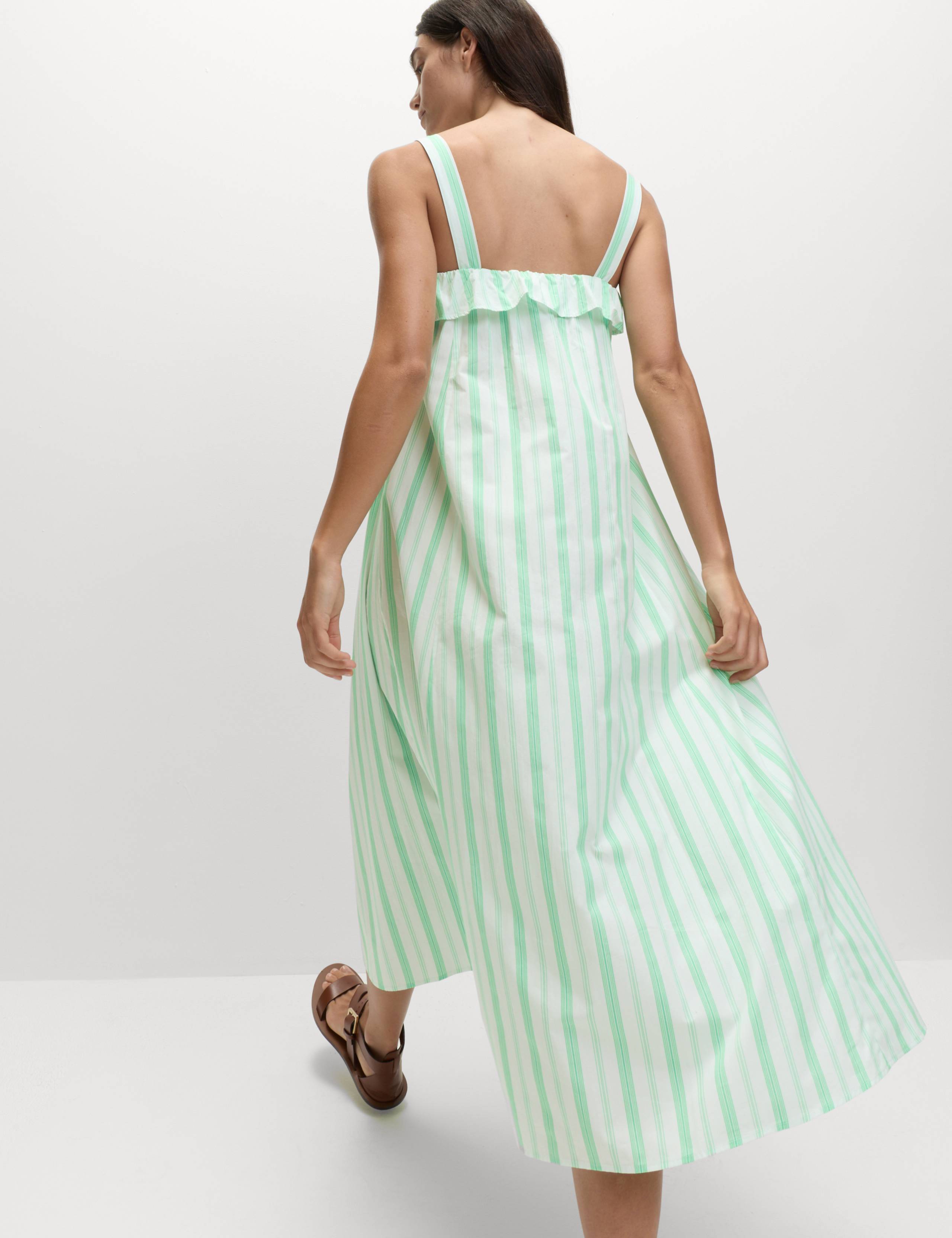 Pure Cotton Striped Midaxi Cami Dress 5 of 7