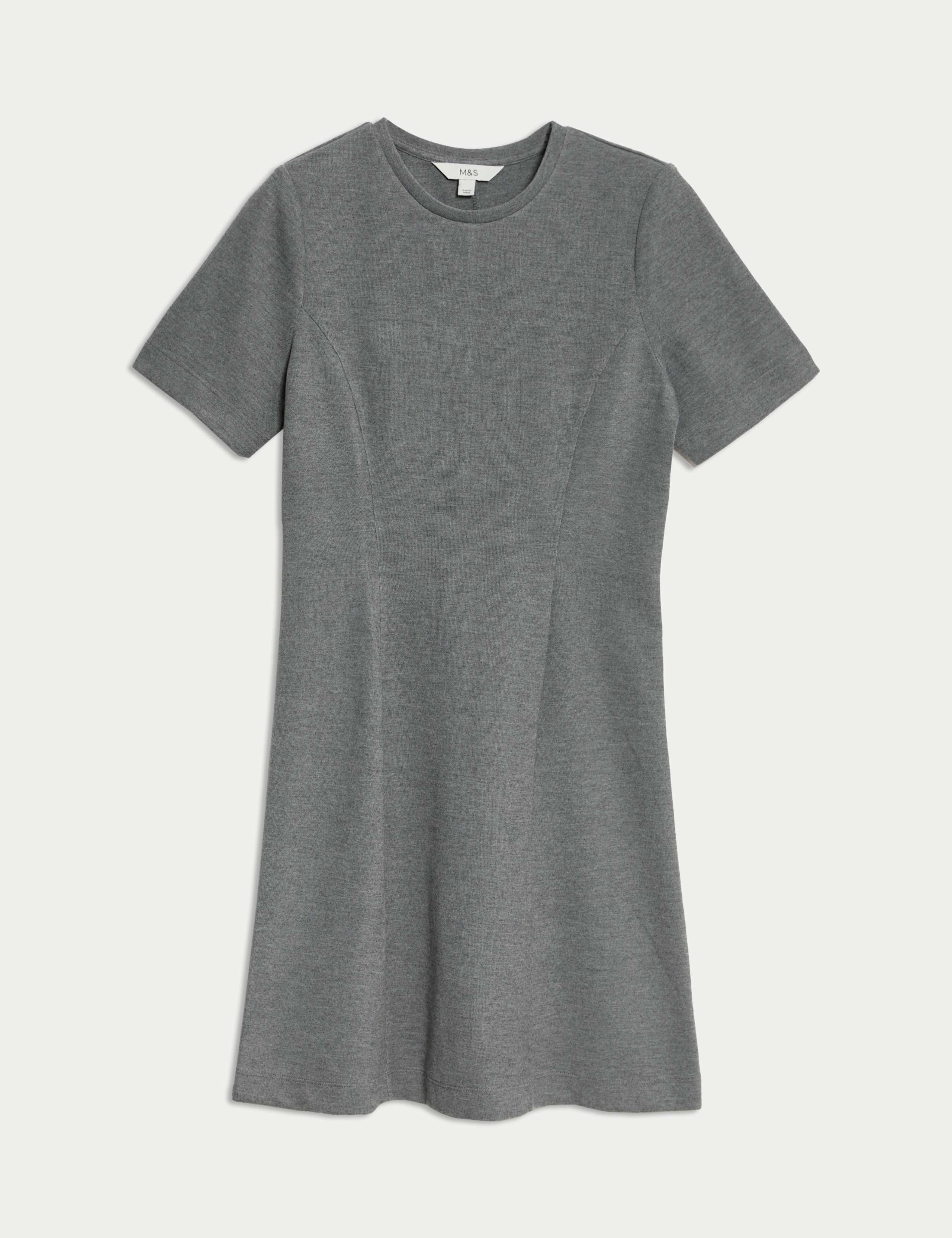 Jersey Round Neck Mini T-Shirt Dress 2 of 6