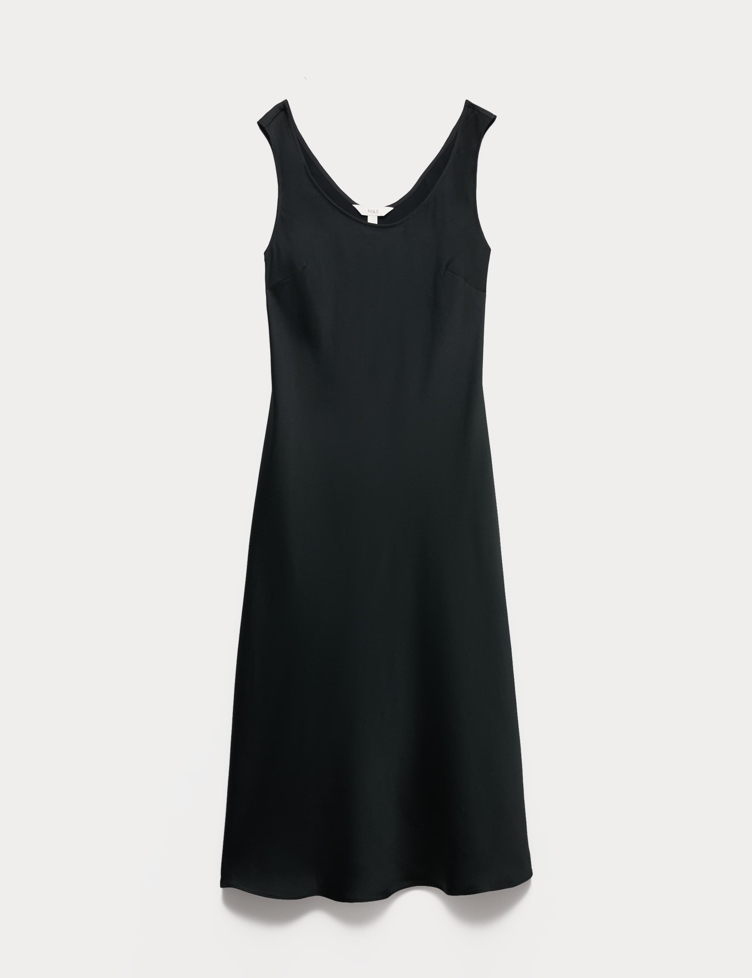 Built Up Satin Midi Column Dress 2 of 8