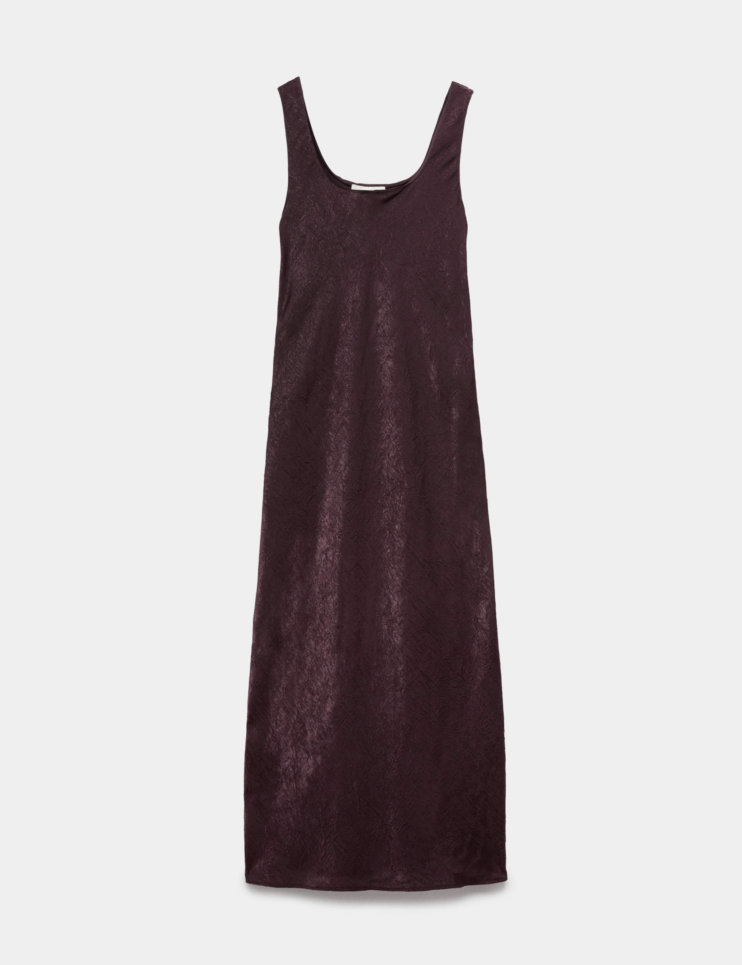 Satin Scoop Neck Midi Slip Dress 2 of 6