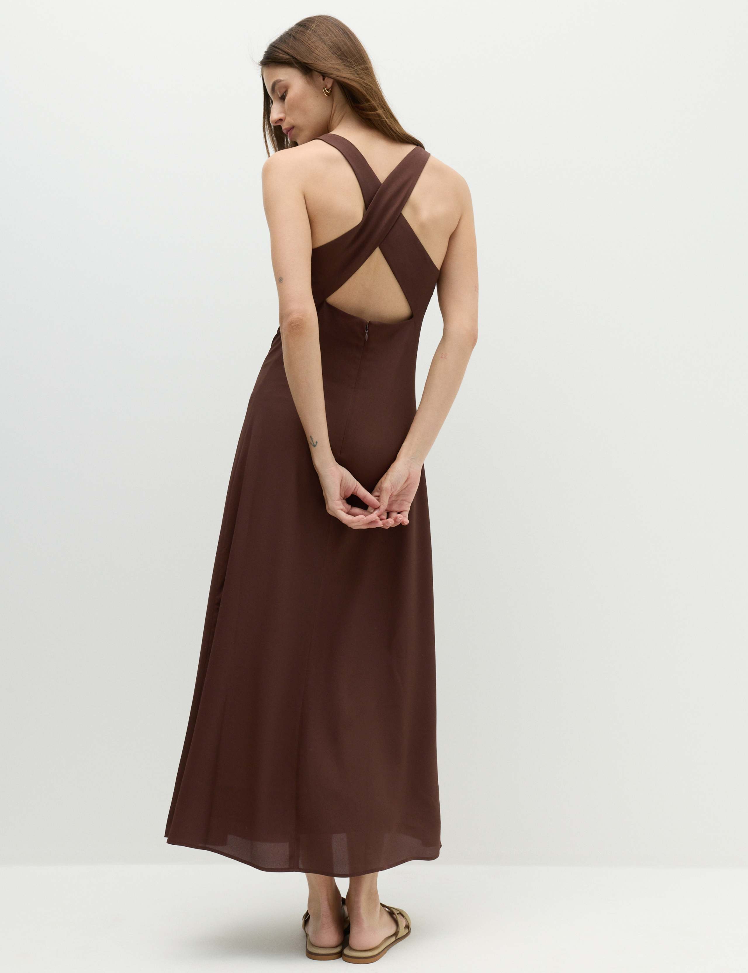 Cross Strap Midaxi Column Dress 5 of 6