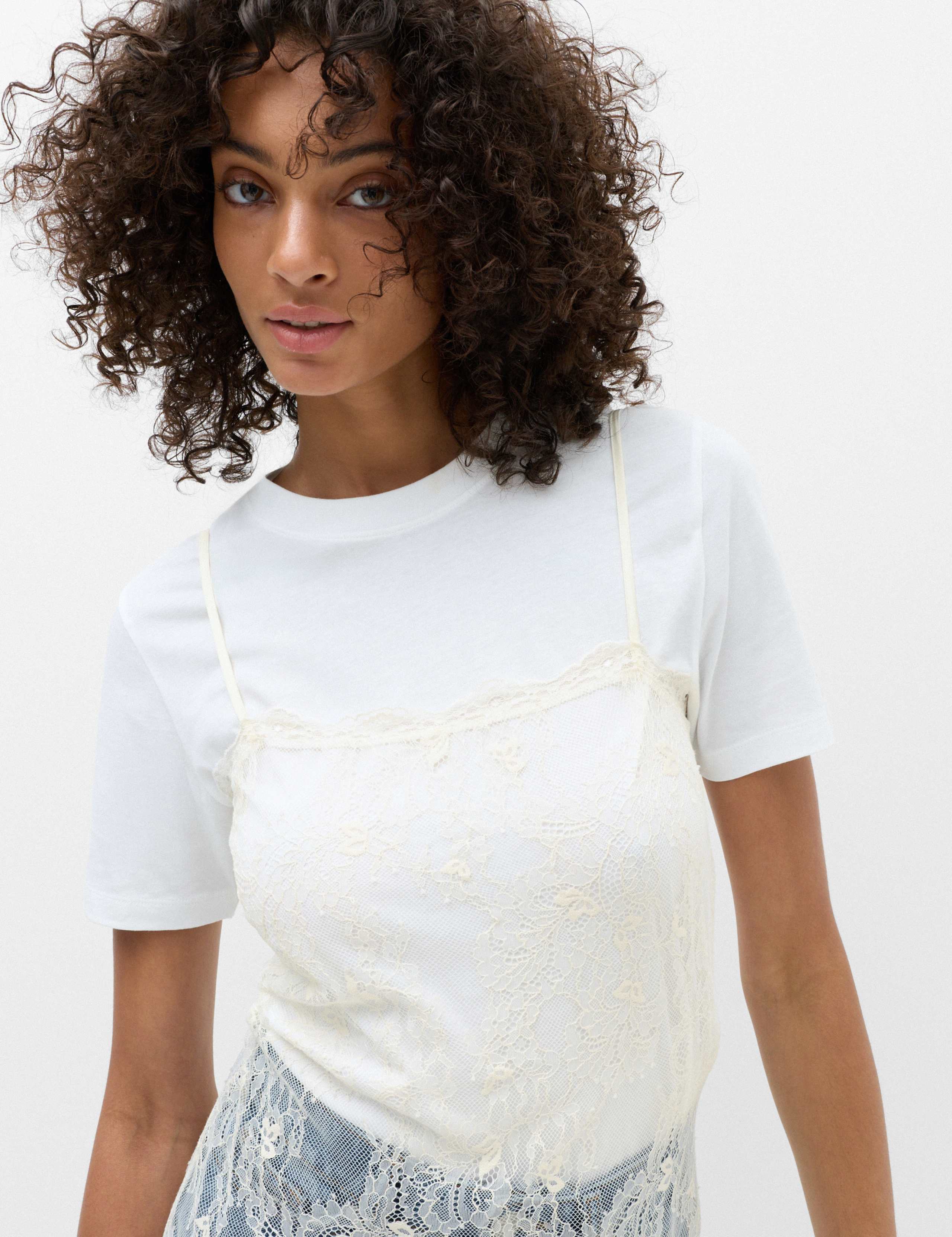 Cotton Blend Lace Midi Cami Dress 5 of 6