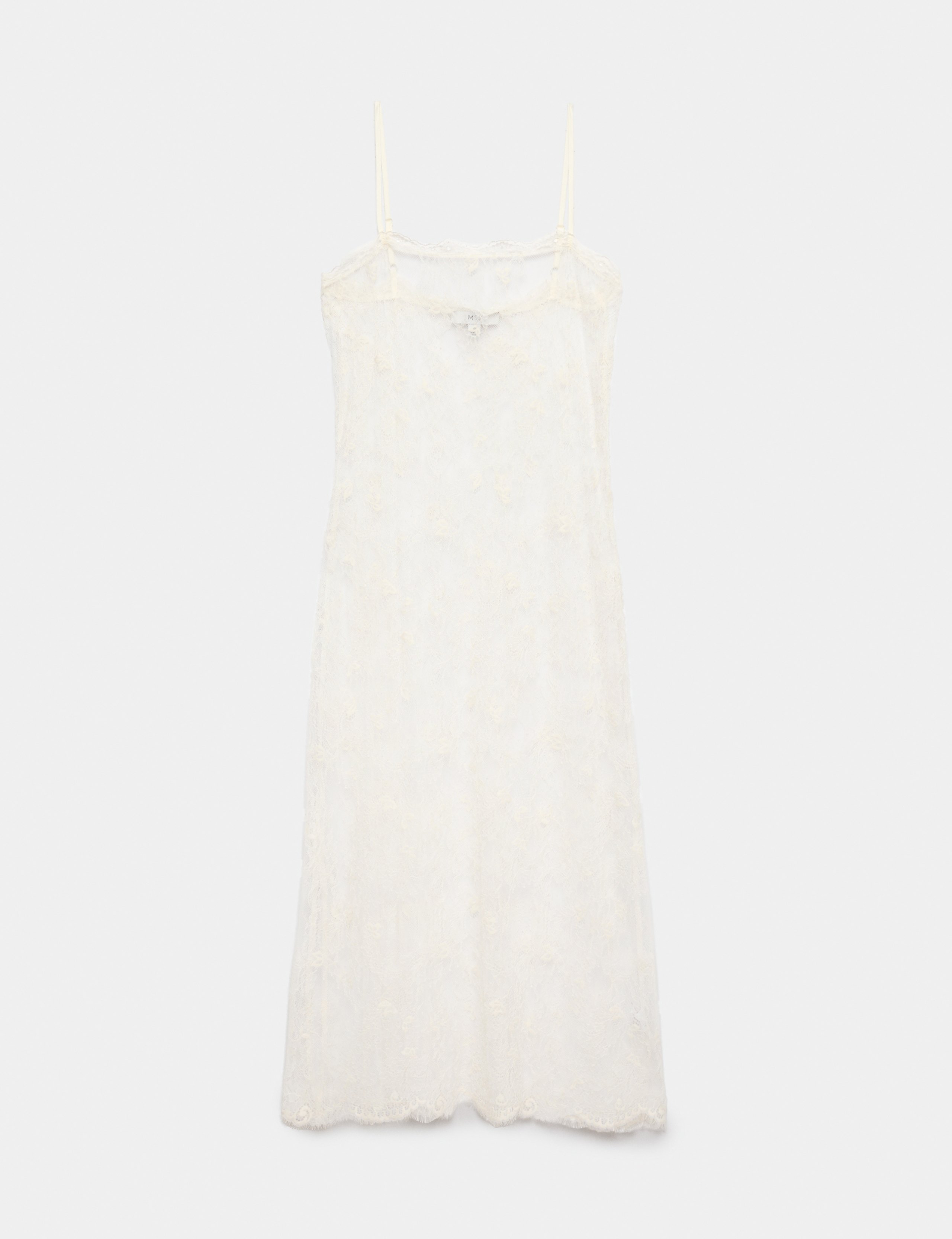 Cotton Blend Lace Midi Cami Dress 2 of 6