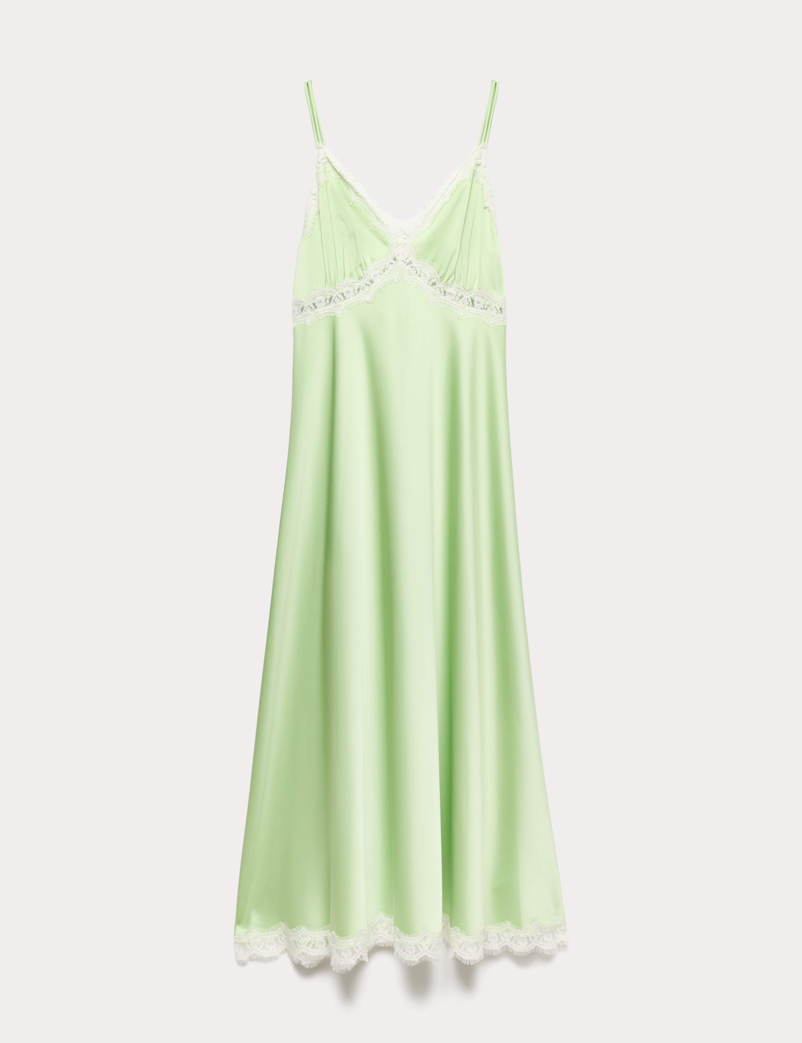 Satin V-Neck Midaxi Slip Dress 2 of 6