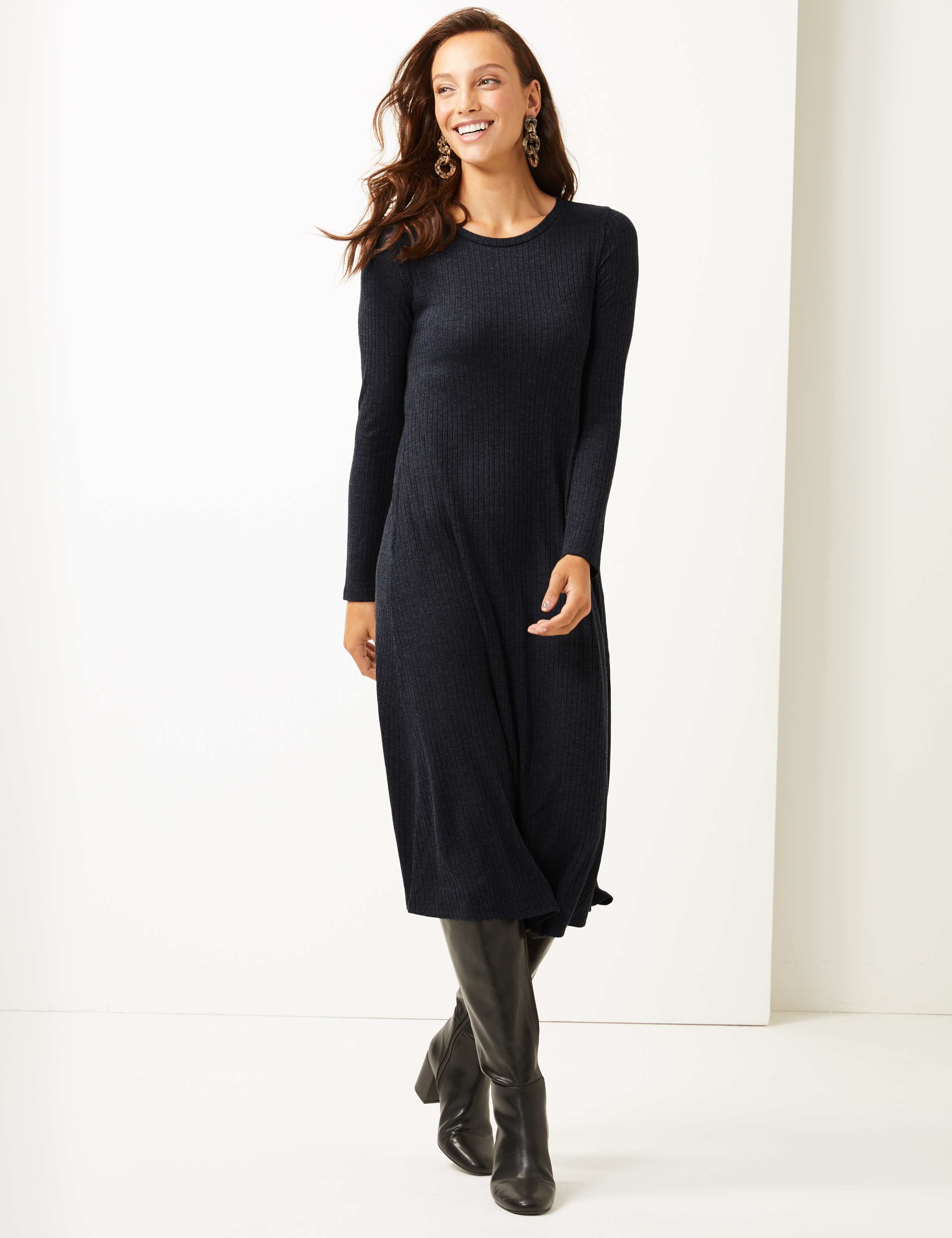 Jersey Swing Midi Dress 1 of 5