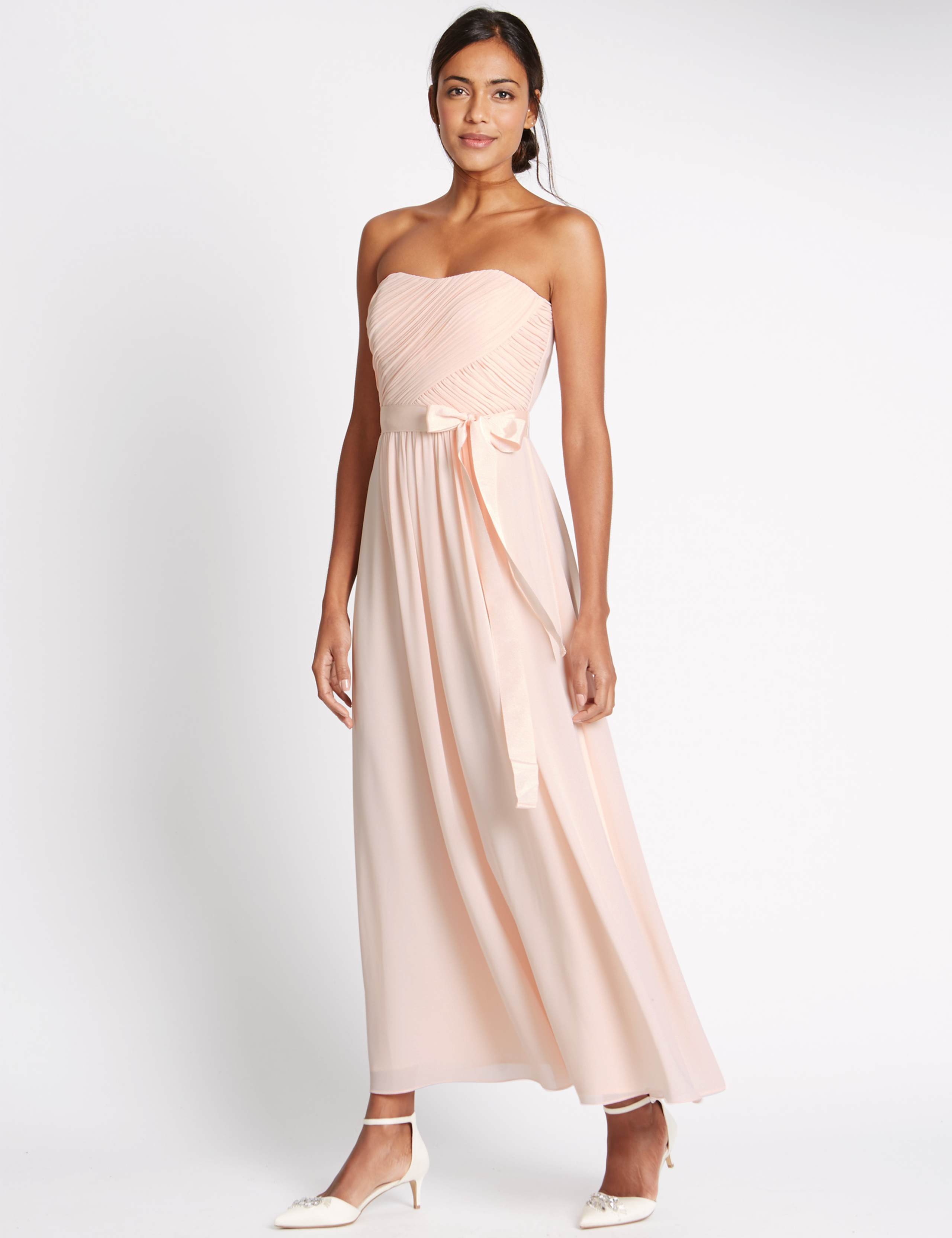Detachable Straps Pleated Maxi Dress 1 of 6