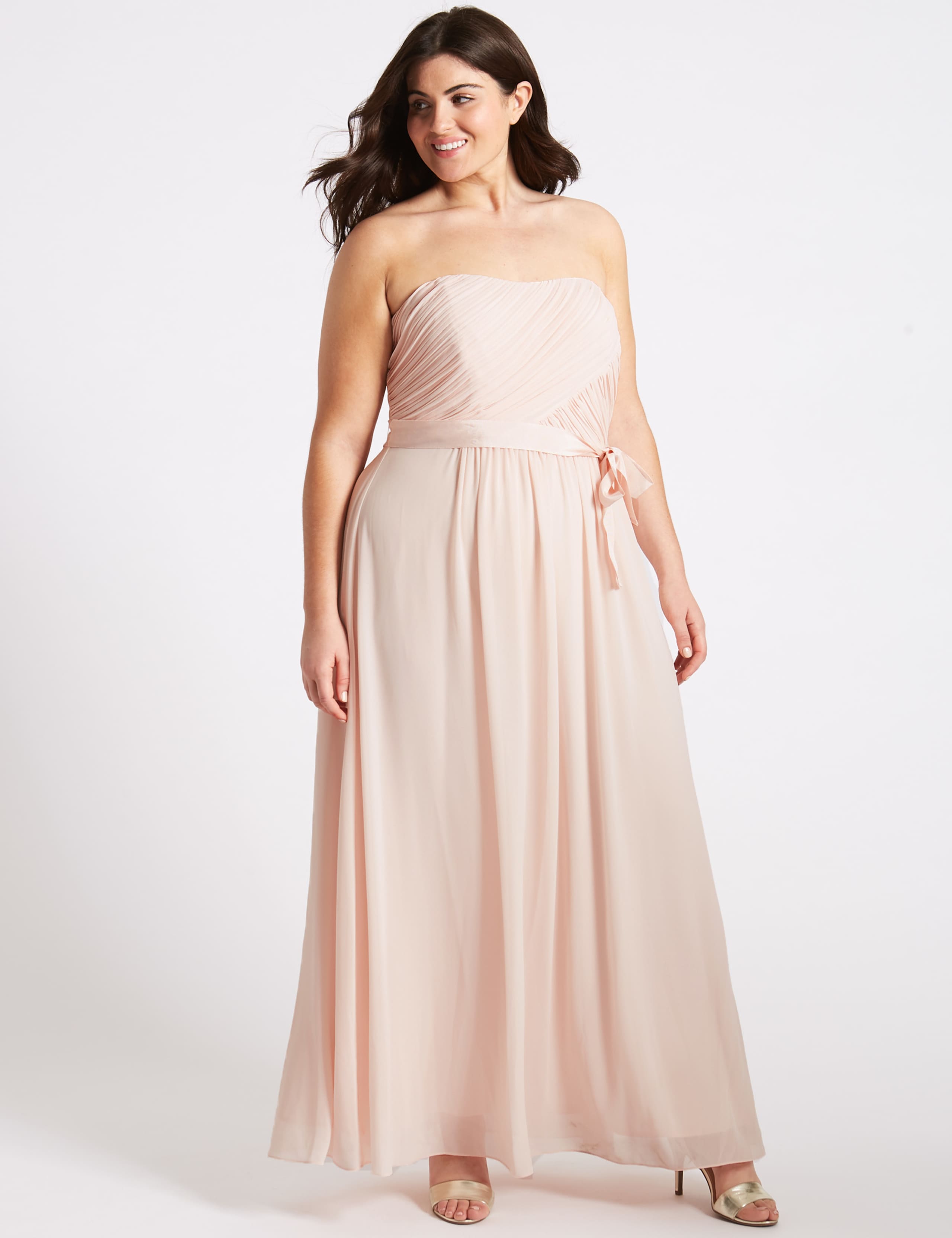 Detachable Straps Pleated Maxi Dress 3 of 6