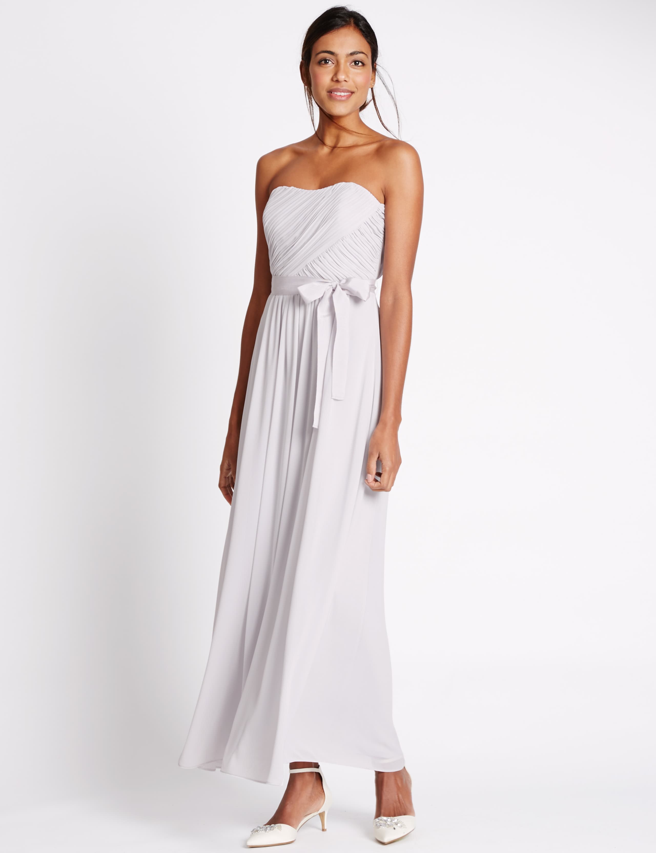 Detachable Straps Pleated Maxi Dress 1 of 6