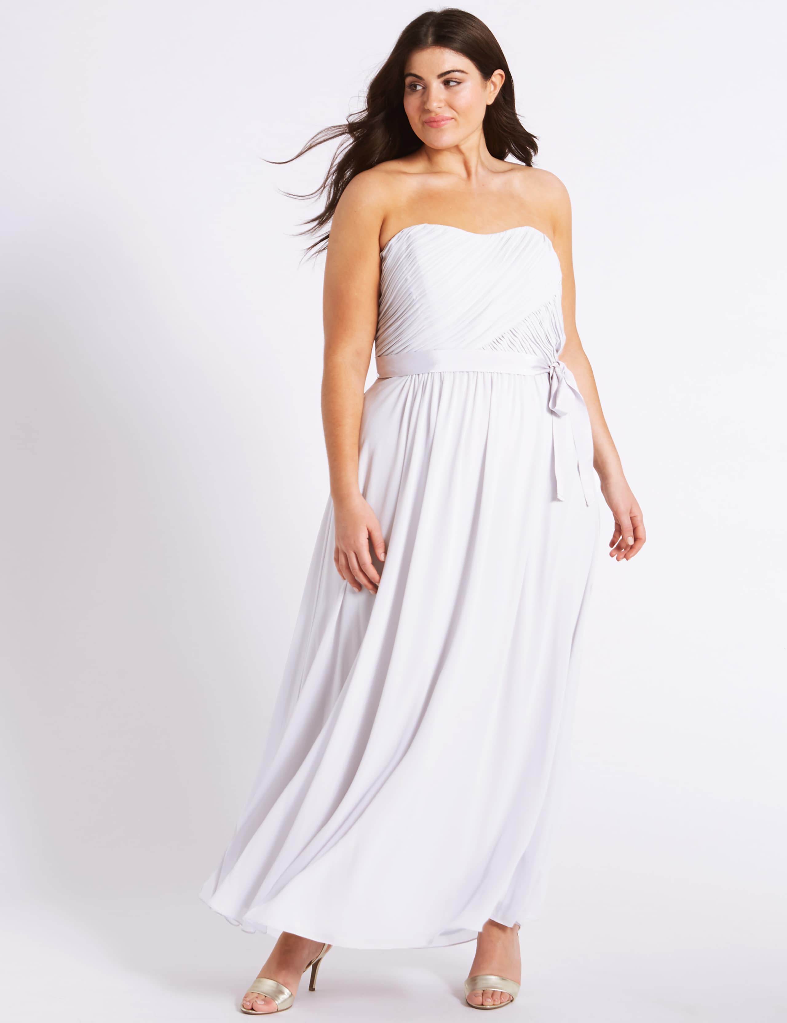 Detachable Straps Pleated Maxi Dress 3 of 6