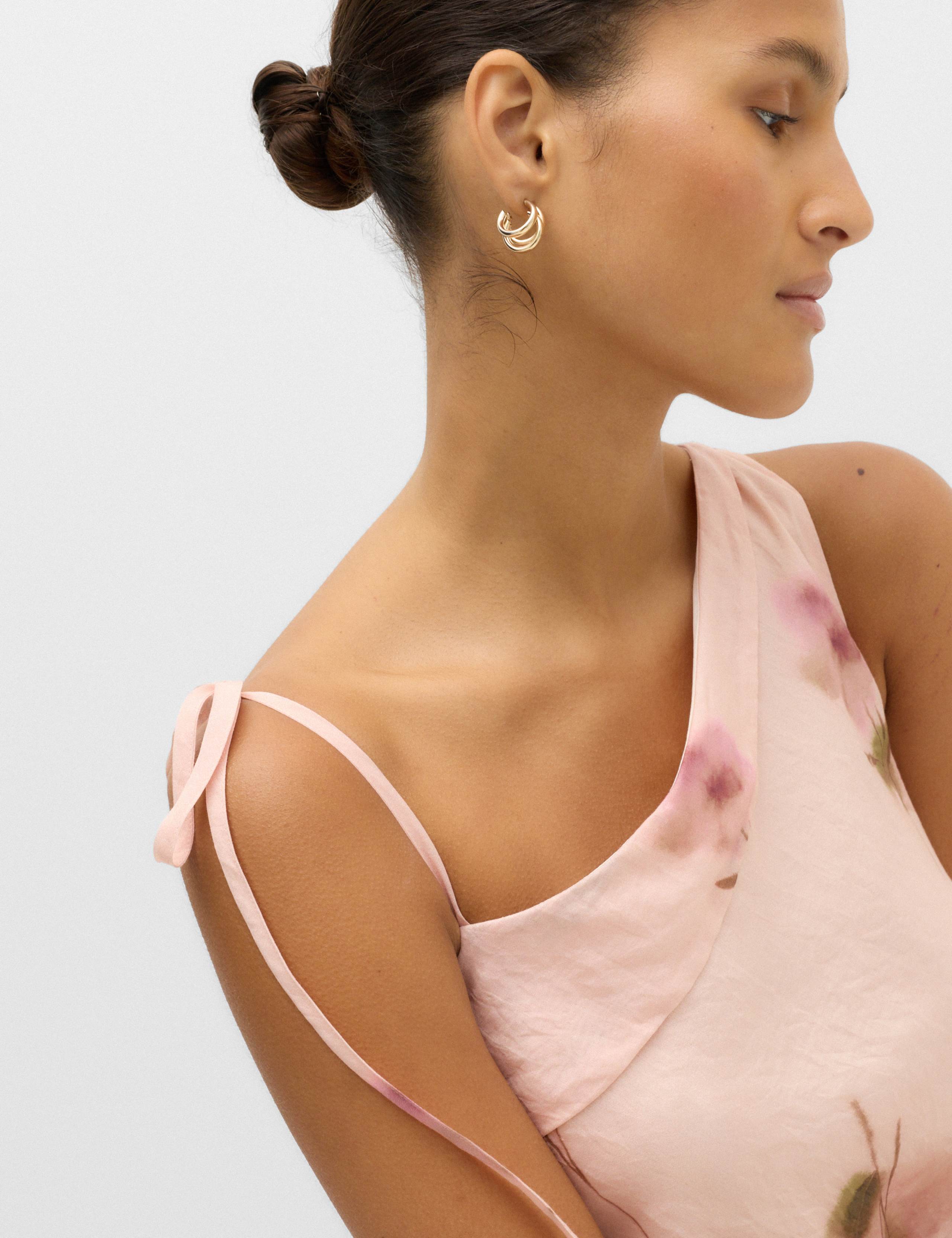 Floral Ruffle Strappy Asymmetric Cami Dress 3 of 6