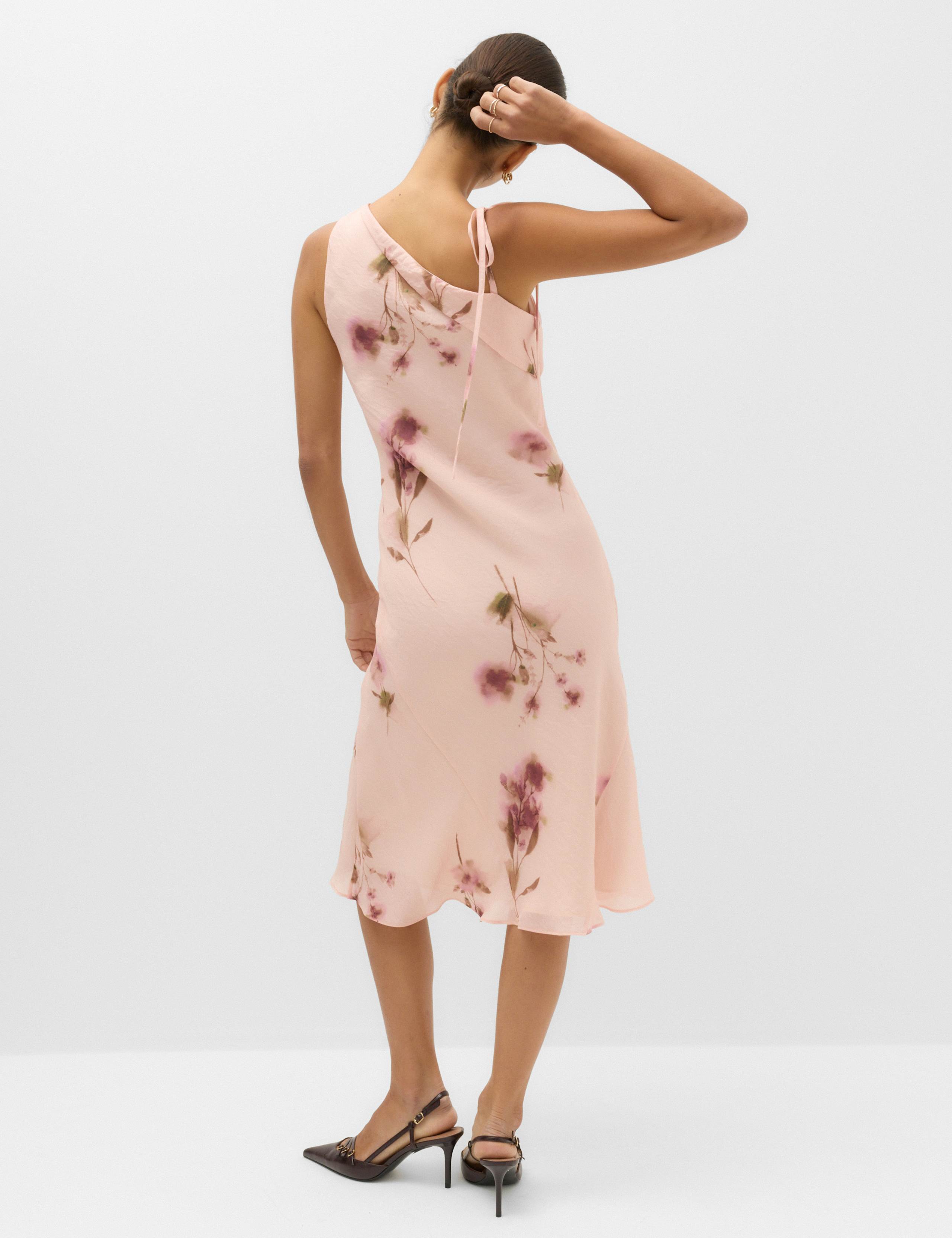 Floral Ruffle Strappy Asymmetric Cami Dress 5 of 6